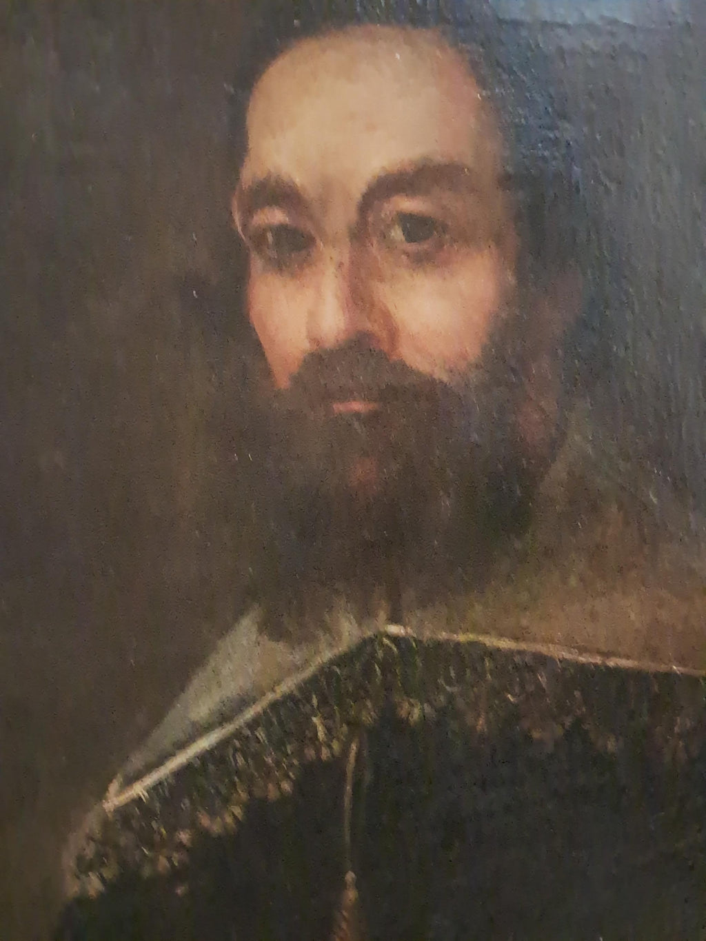 Antique (1650-1730) Memento Mori Painting of A Man