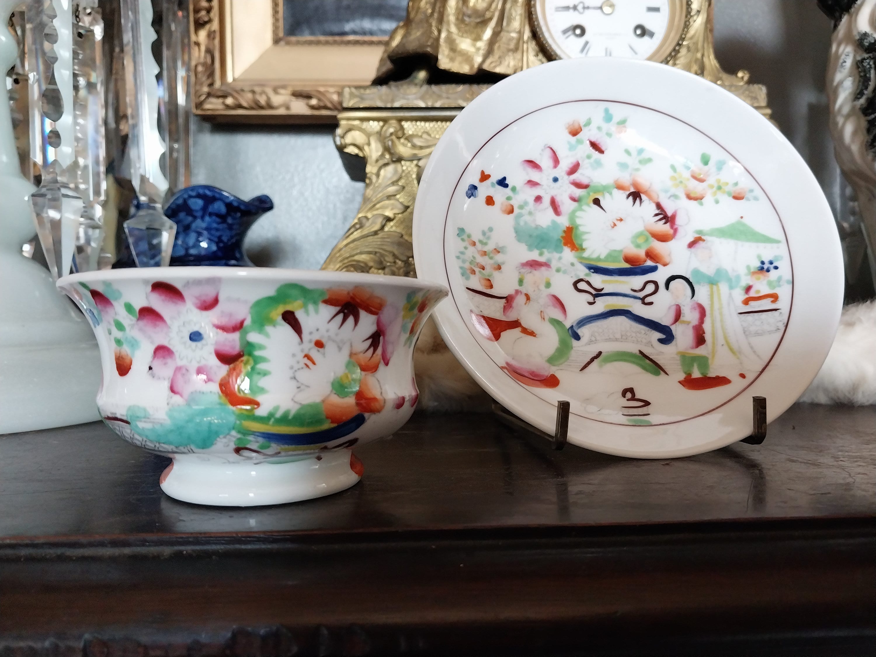 Early English Tea Cup and Saucer Unknown Maker Circa 1830