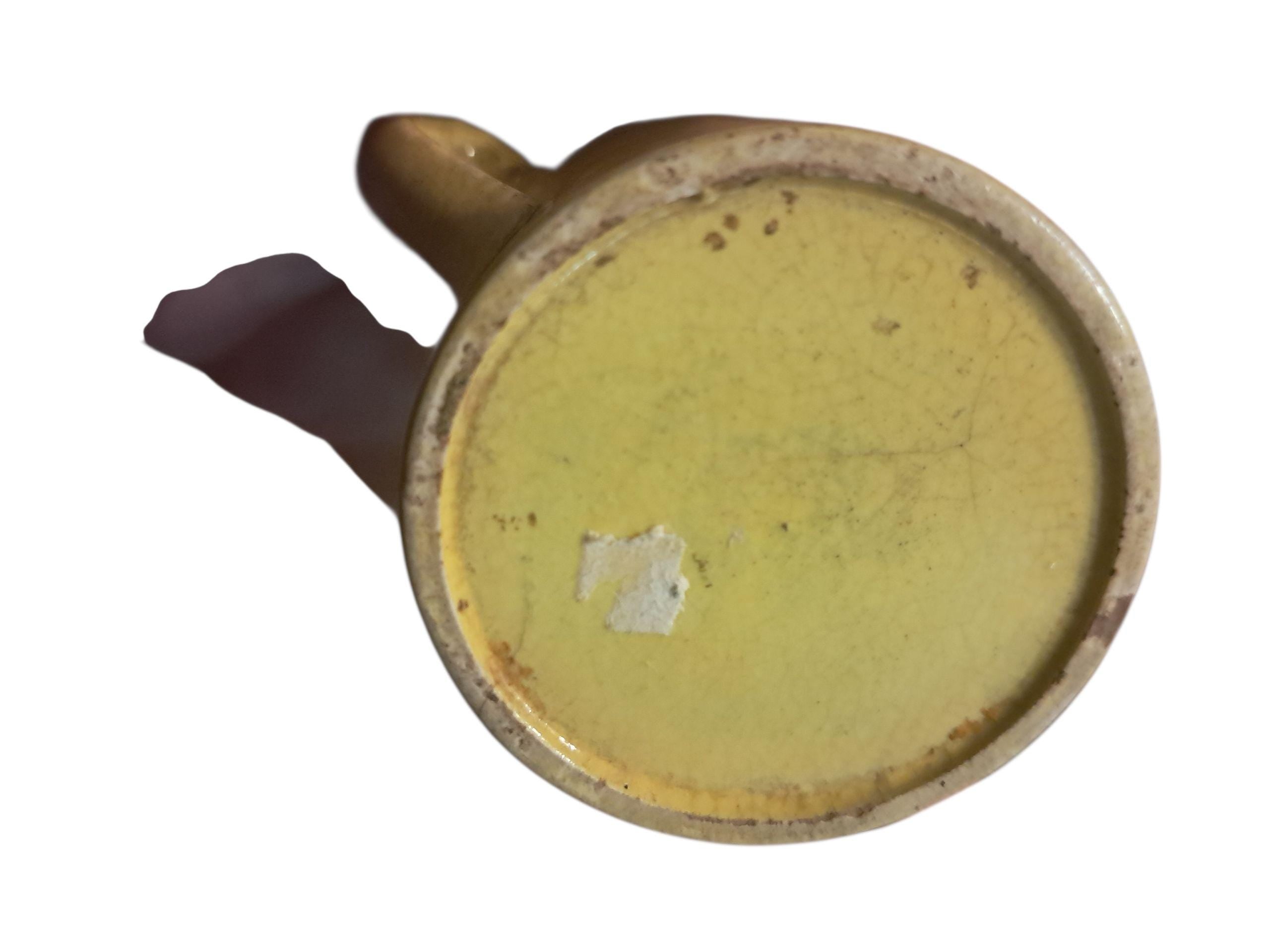 Early Staffordshire Teeny Childs Canary Mug 'For my Dear Girl'
