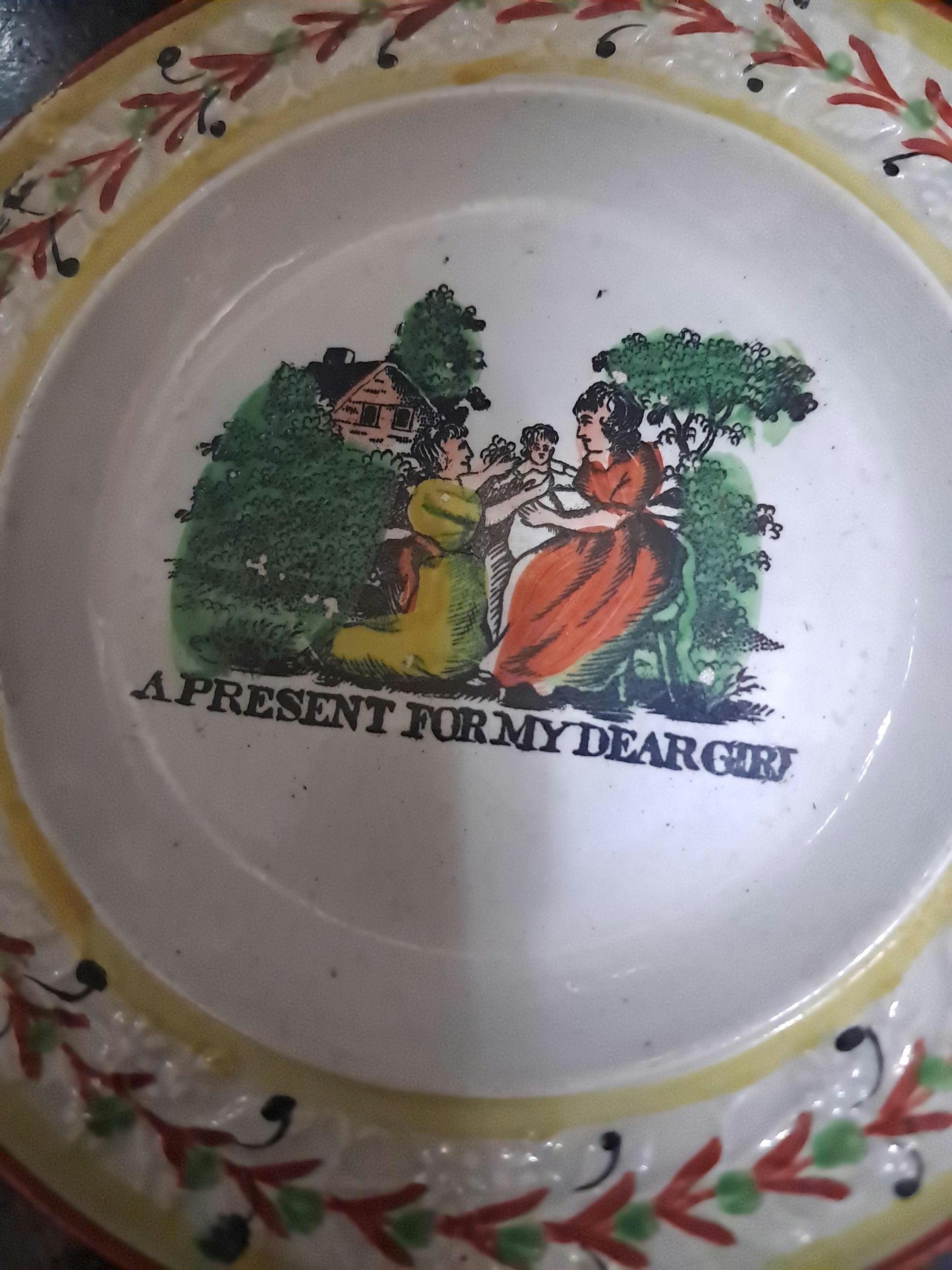 Antique Early 19th Century Childs Plate