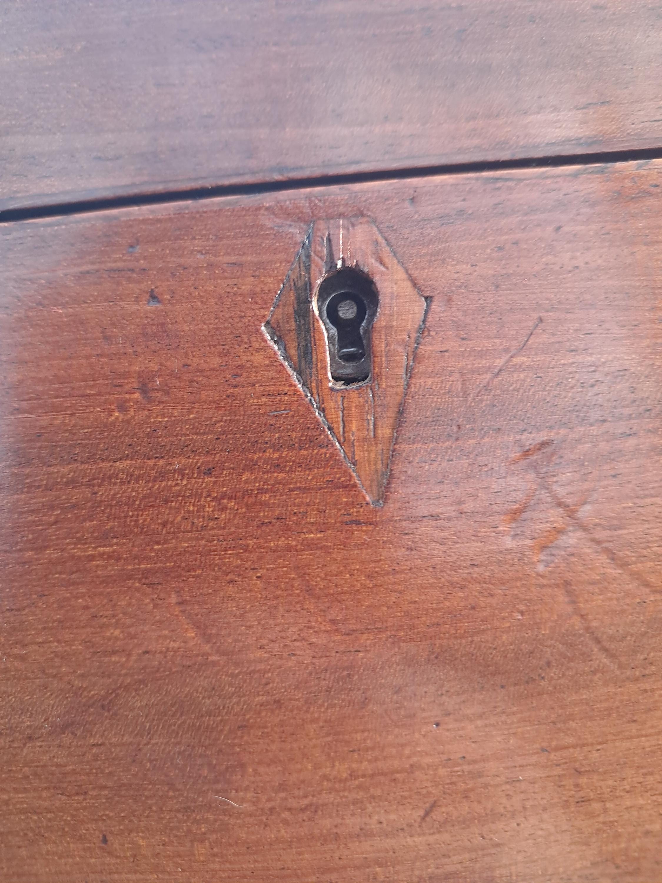 Antique Rosewood Tea Caddy, English Georgian Mahogany Veneer