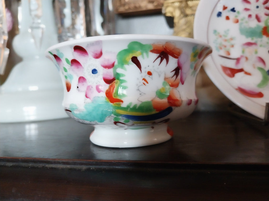 Early English Tea Cup and Saucer Unknown Maker Circa 1830
