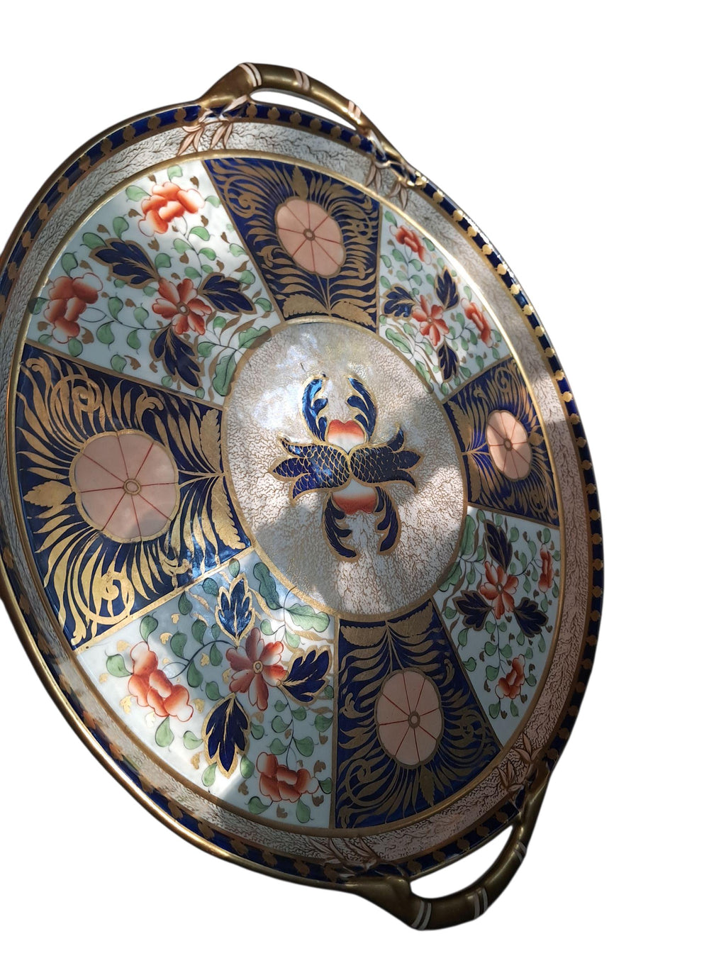 Antique Imari Serving Tray: Crab Claw Pattern, 16 inch, Coalport Davenport Style
