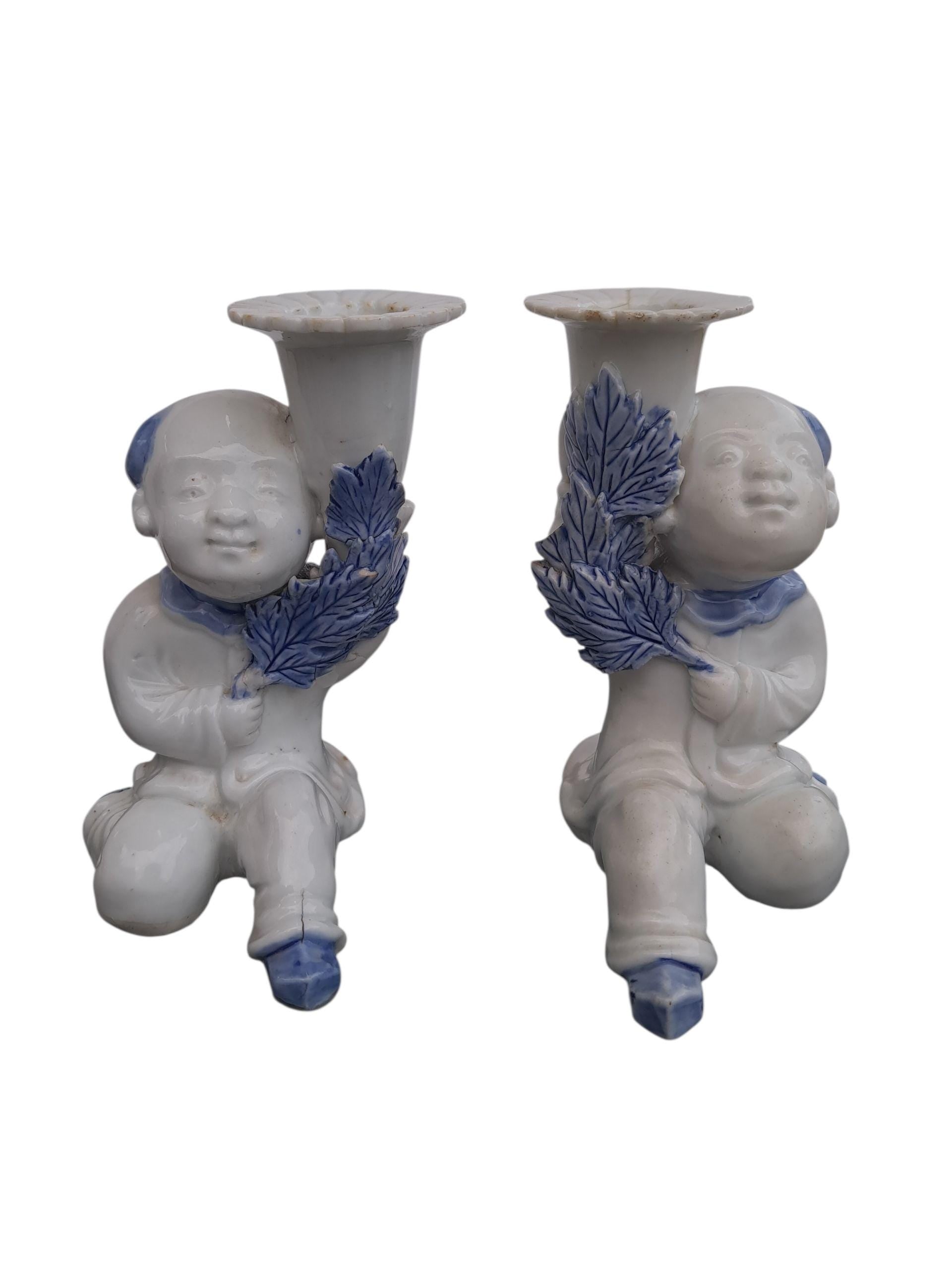 Pair of Japanese Candle Holders