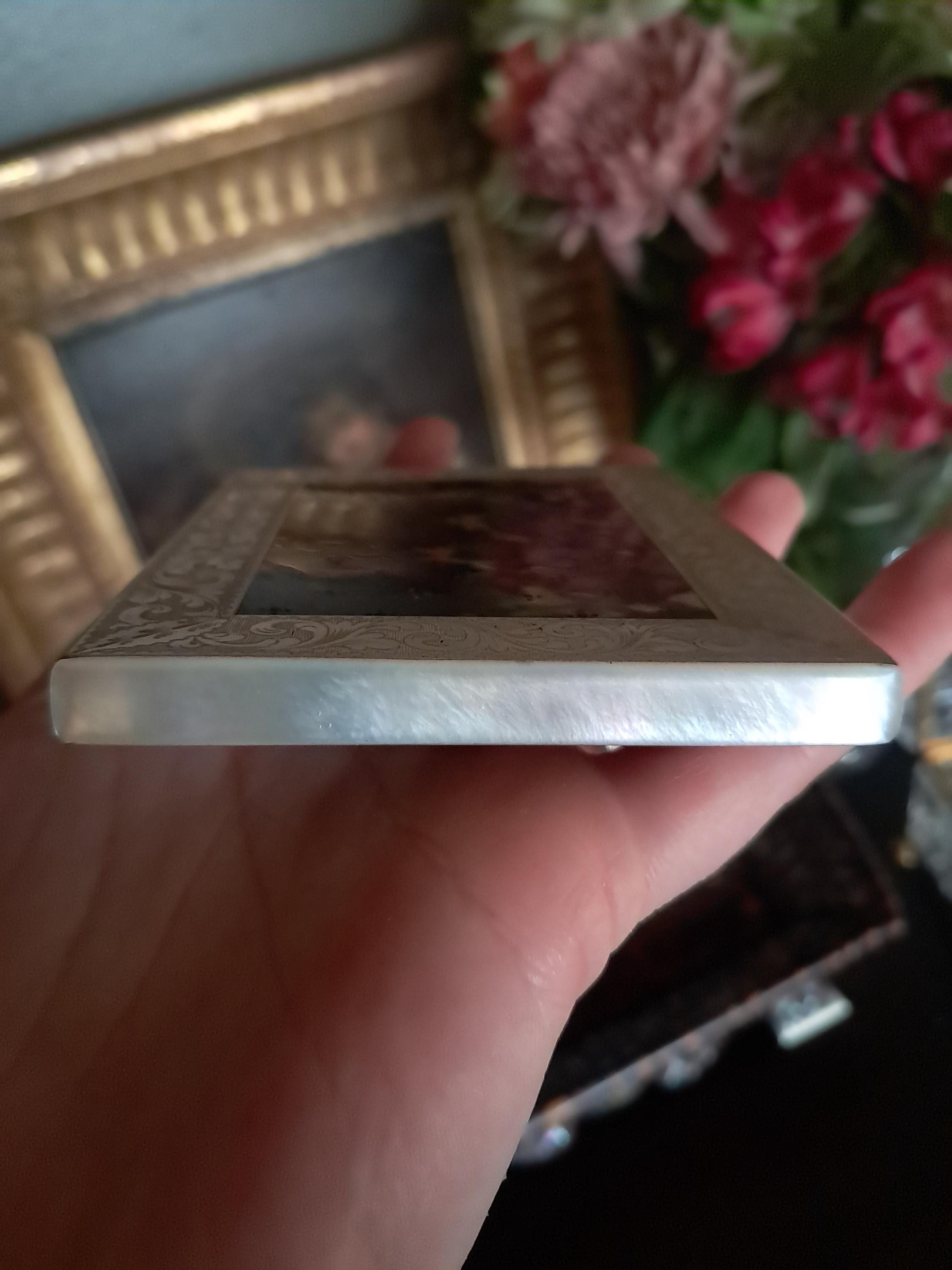 Stunning Faux Tortoiseshell and Mother of Pearl Calling Card Case