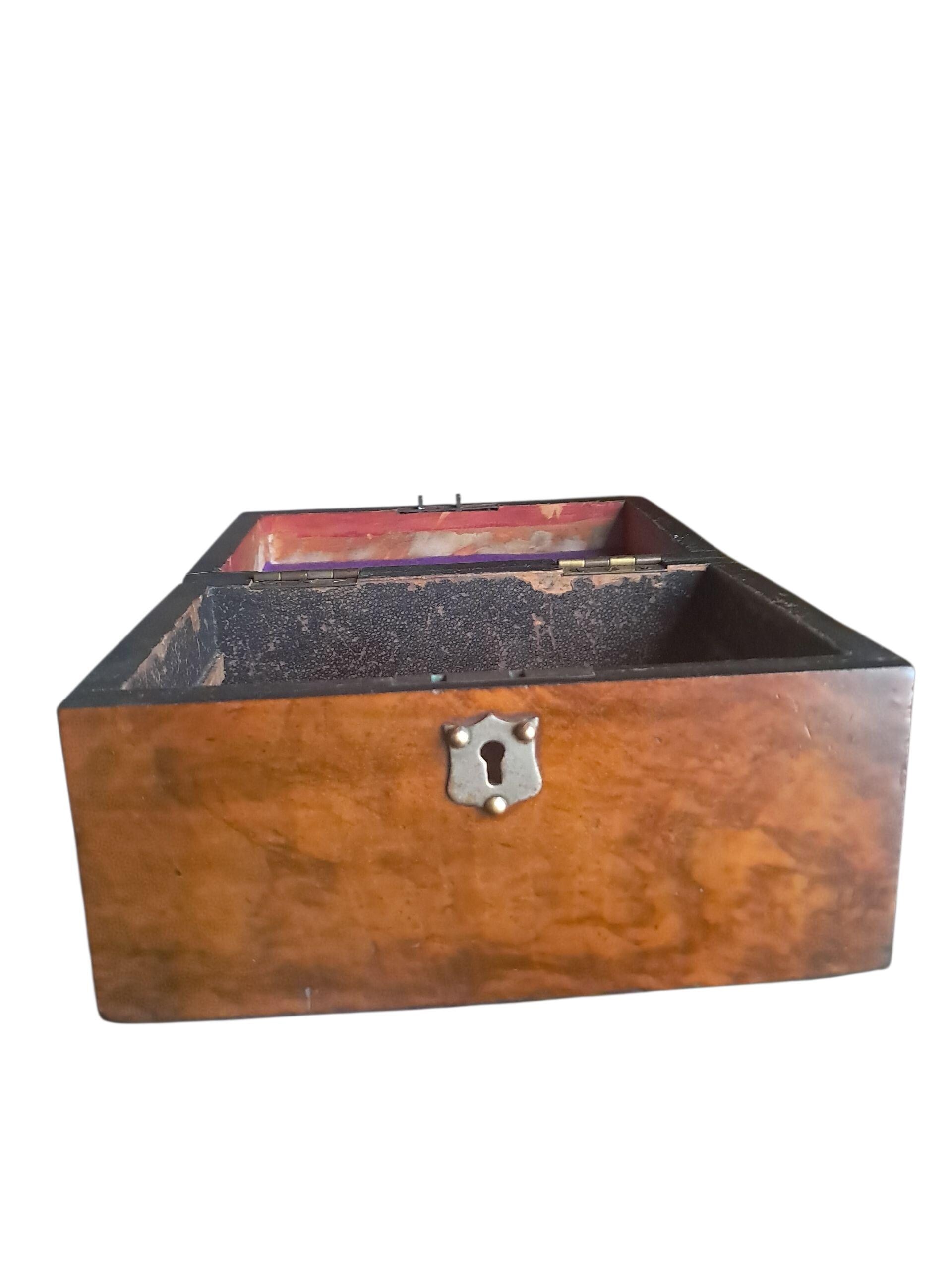 Antique Victorian Walnut Jewelry Box As Found