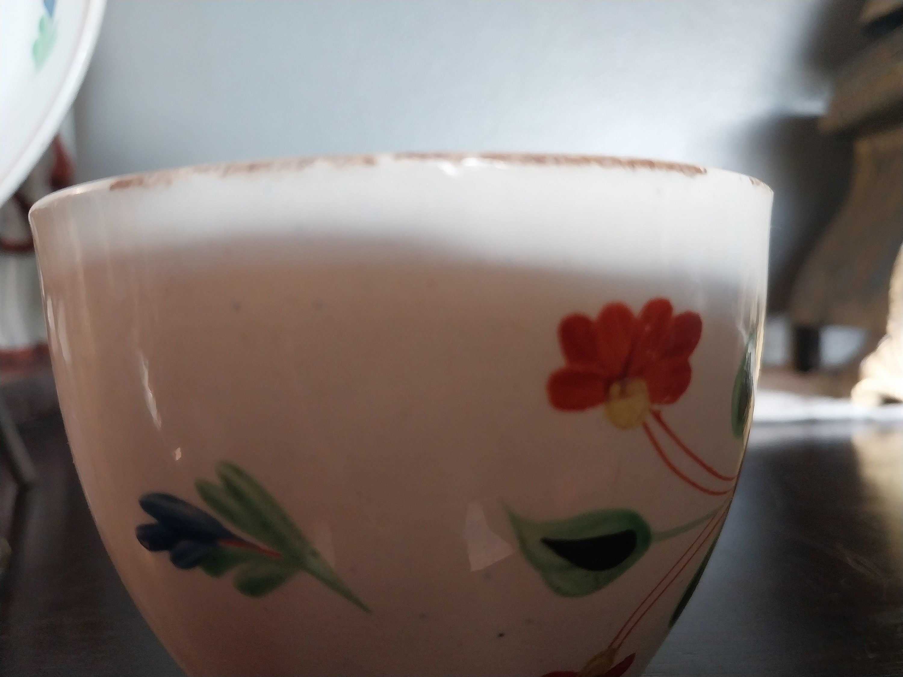 Early English Tea Cup and Saucer Creamware