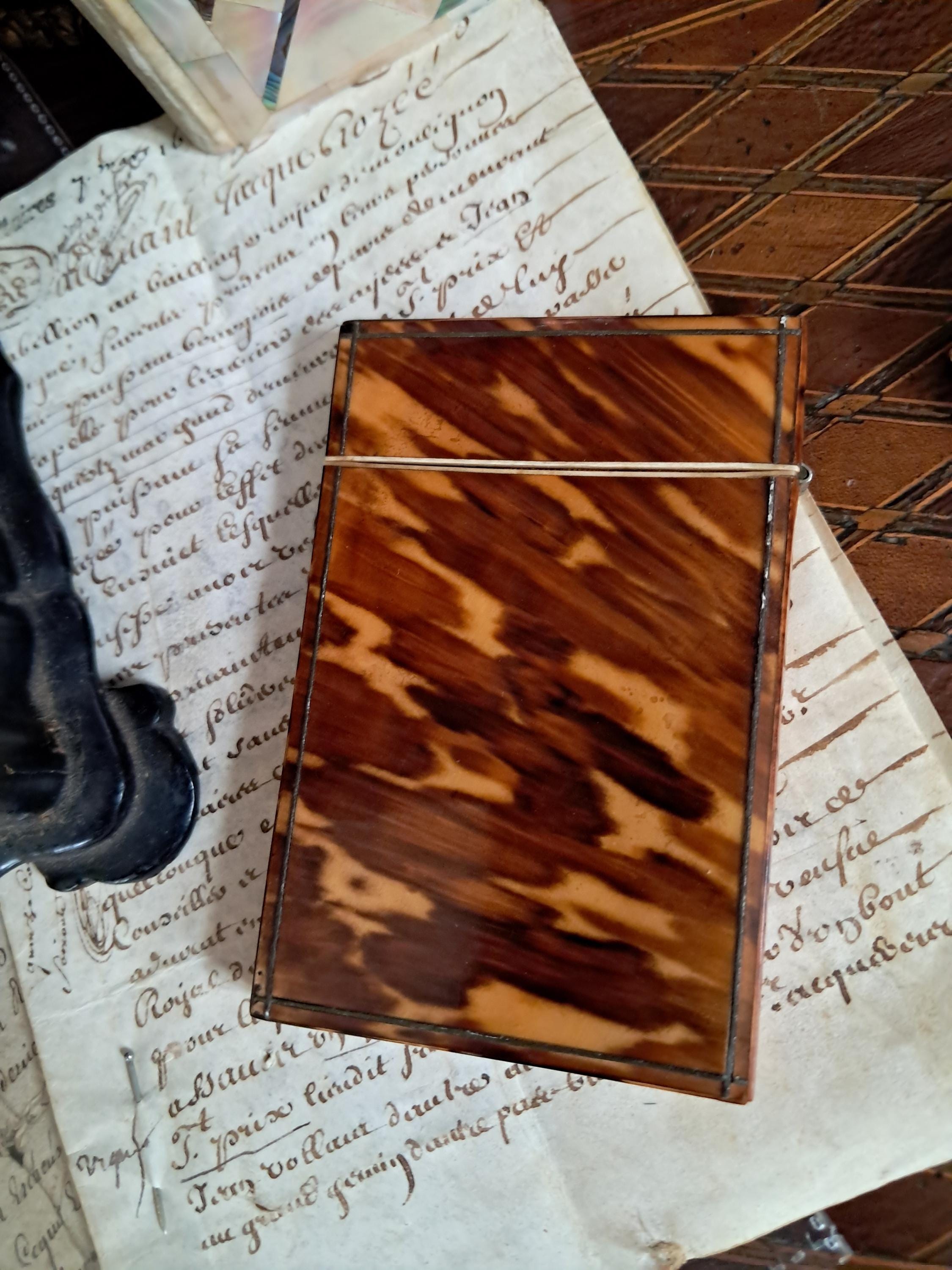 Antique Faux Tortoiseshell Calling Card Case