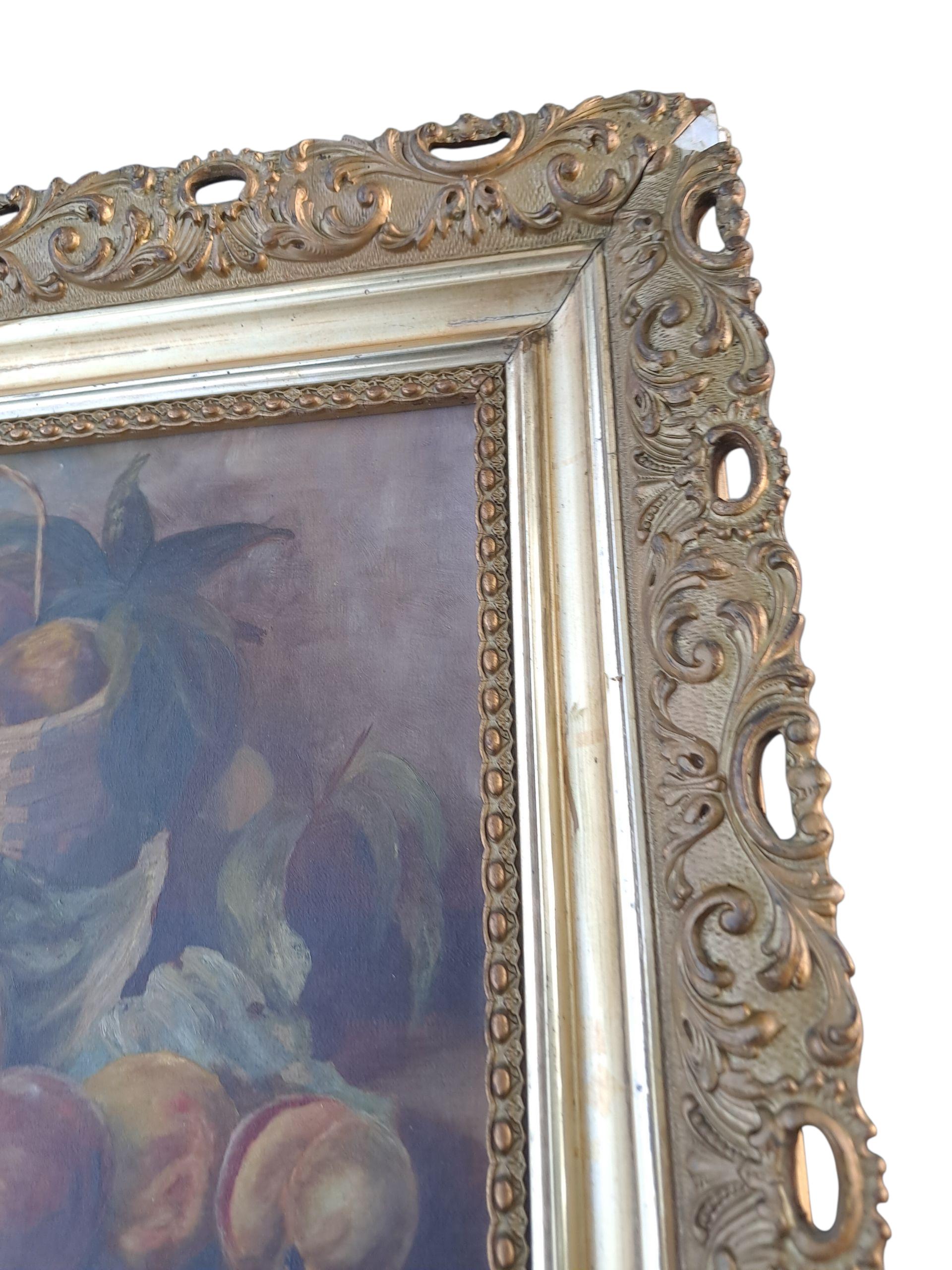 Antique Still Life Oil Painting: Apples, Late 19th-Early 20th Century