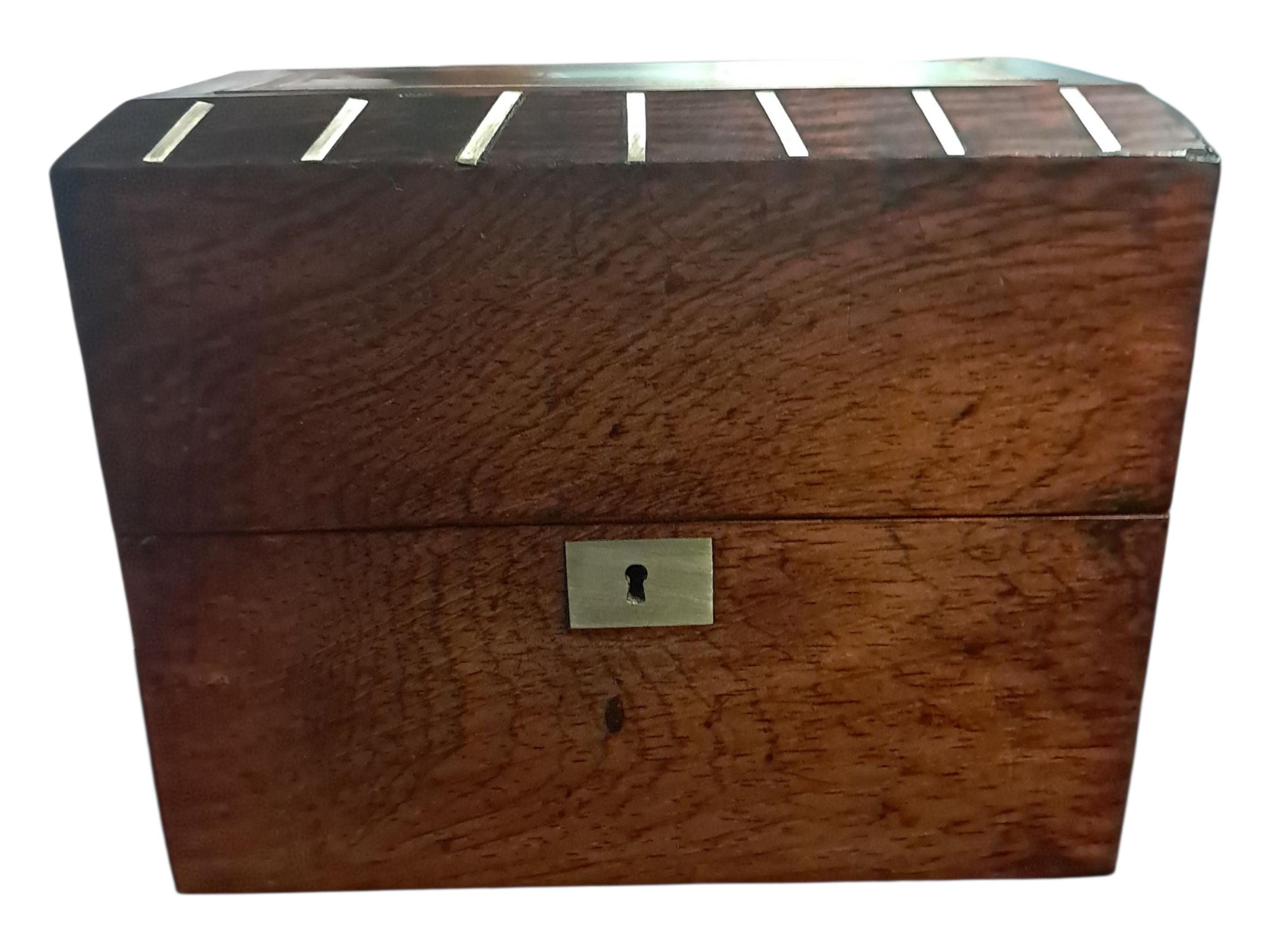 Inlaid English Scent Bottle Caddy