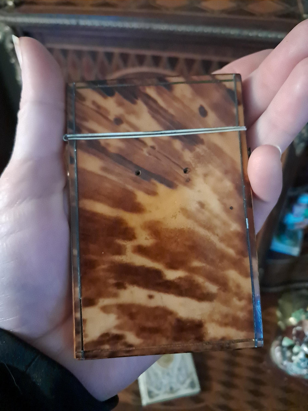 Antique Faux Tortoiseshell Calling Card Case