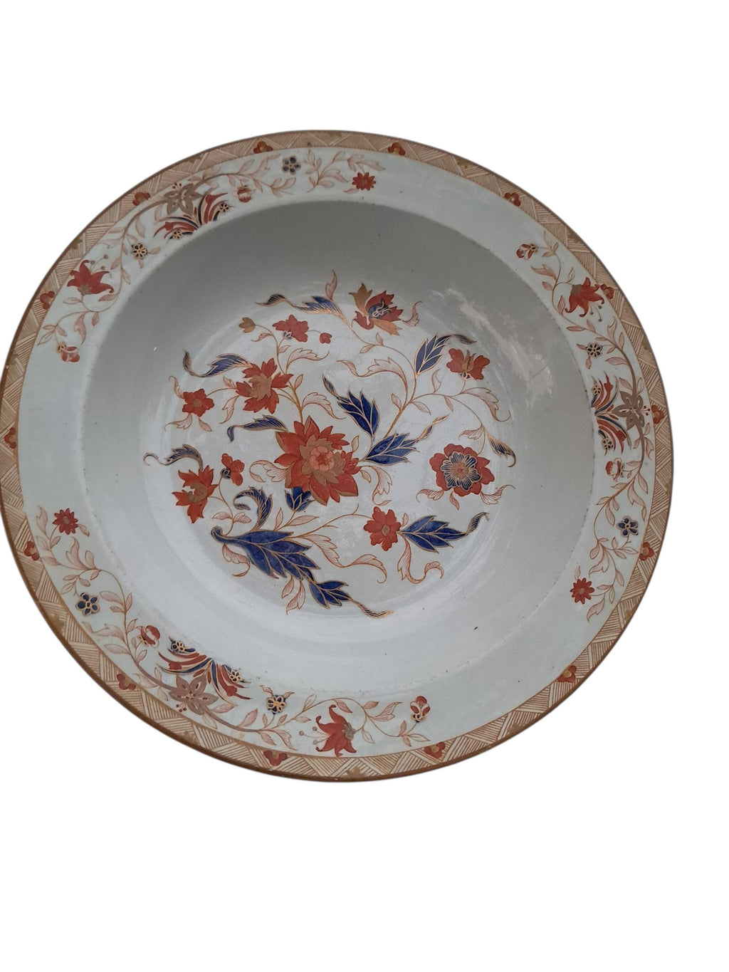 Antique Wedgwood Imari Soup Bowl: Early 1800s, 9-Inch