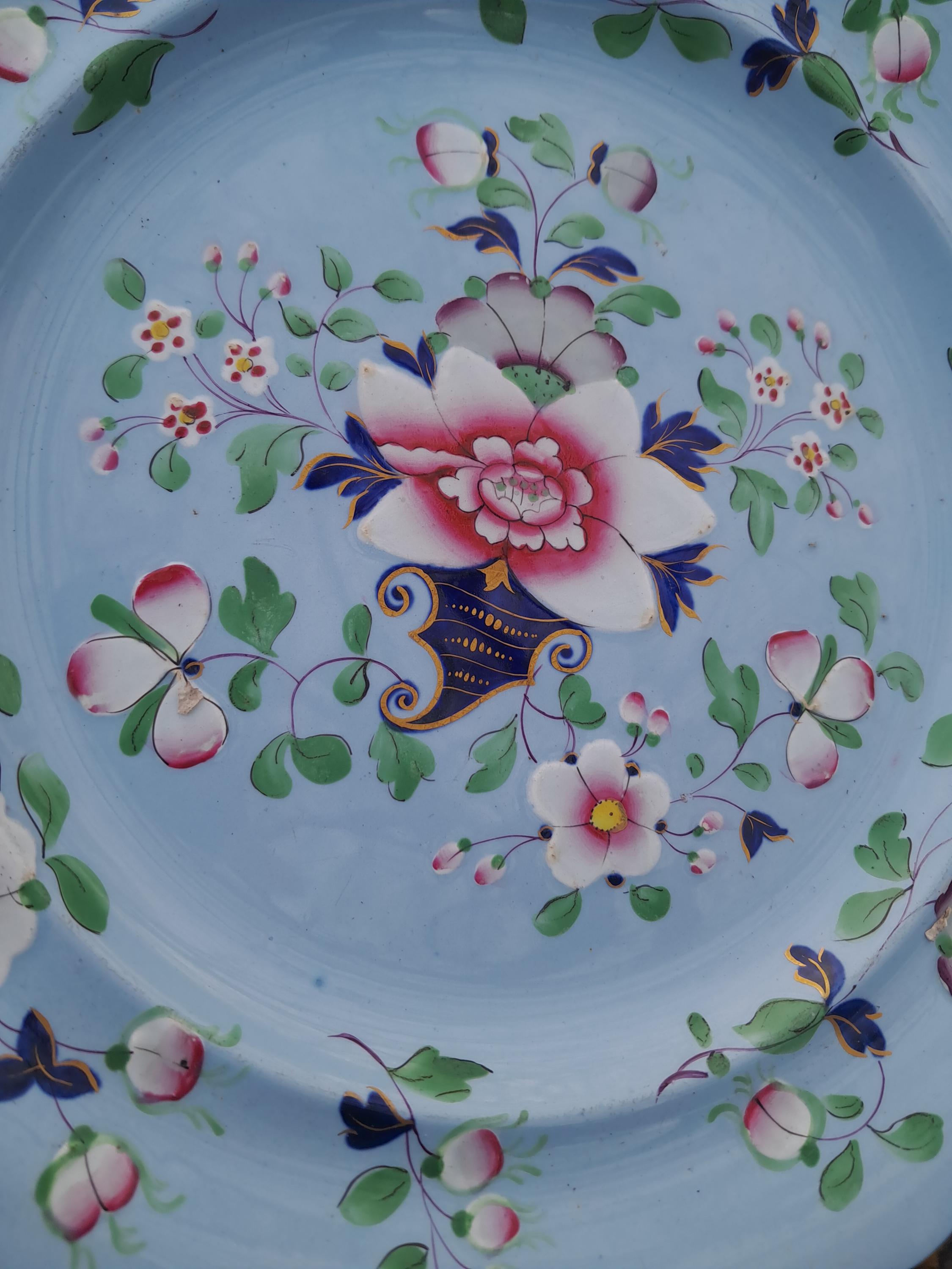Rare 1830s Ridgway Plate- 10 Inch Floral Plate