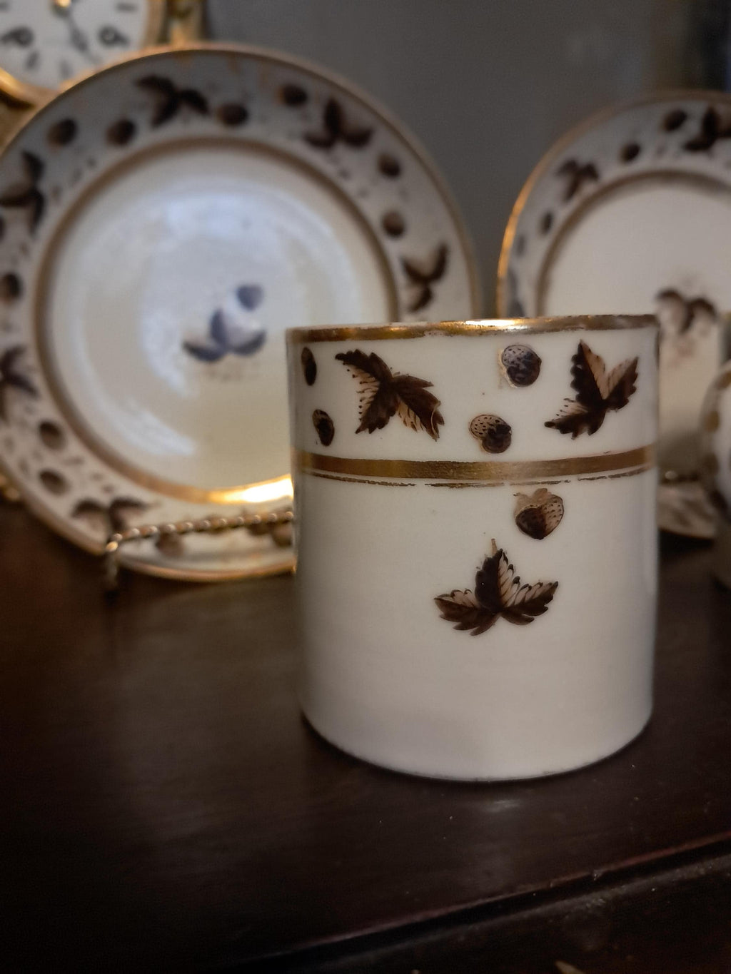 18th Century Chinese Export Coffee Cans and Saucers Worcester Pattern