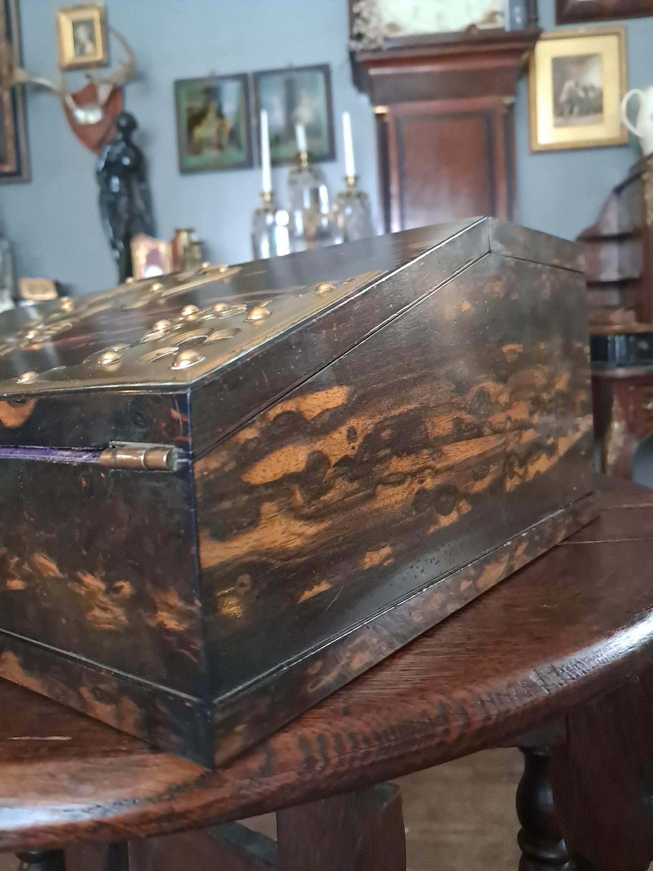 Antique Coromandel Wood Writing Slope by Betjemann & Sons, Secret Compartment