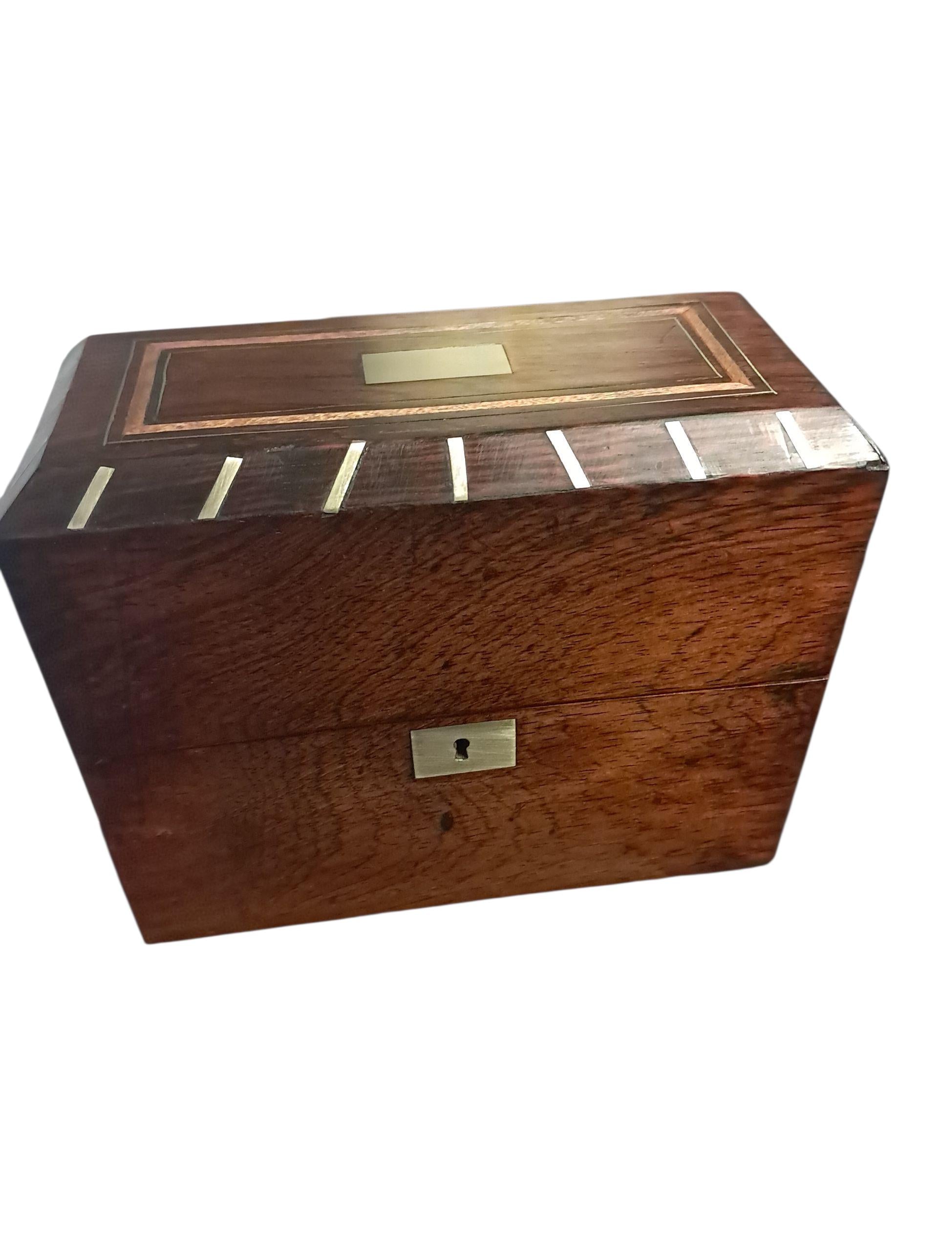 Inlaid English Scent Bottle Caddy