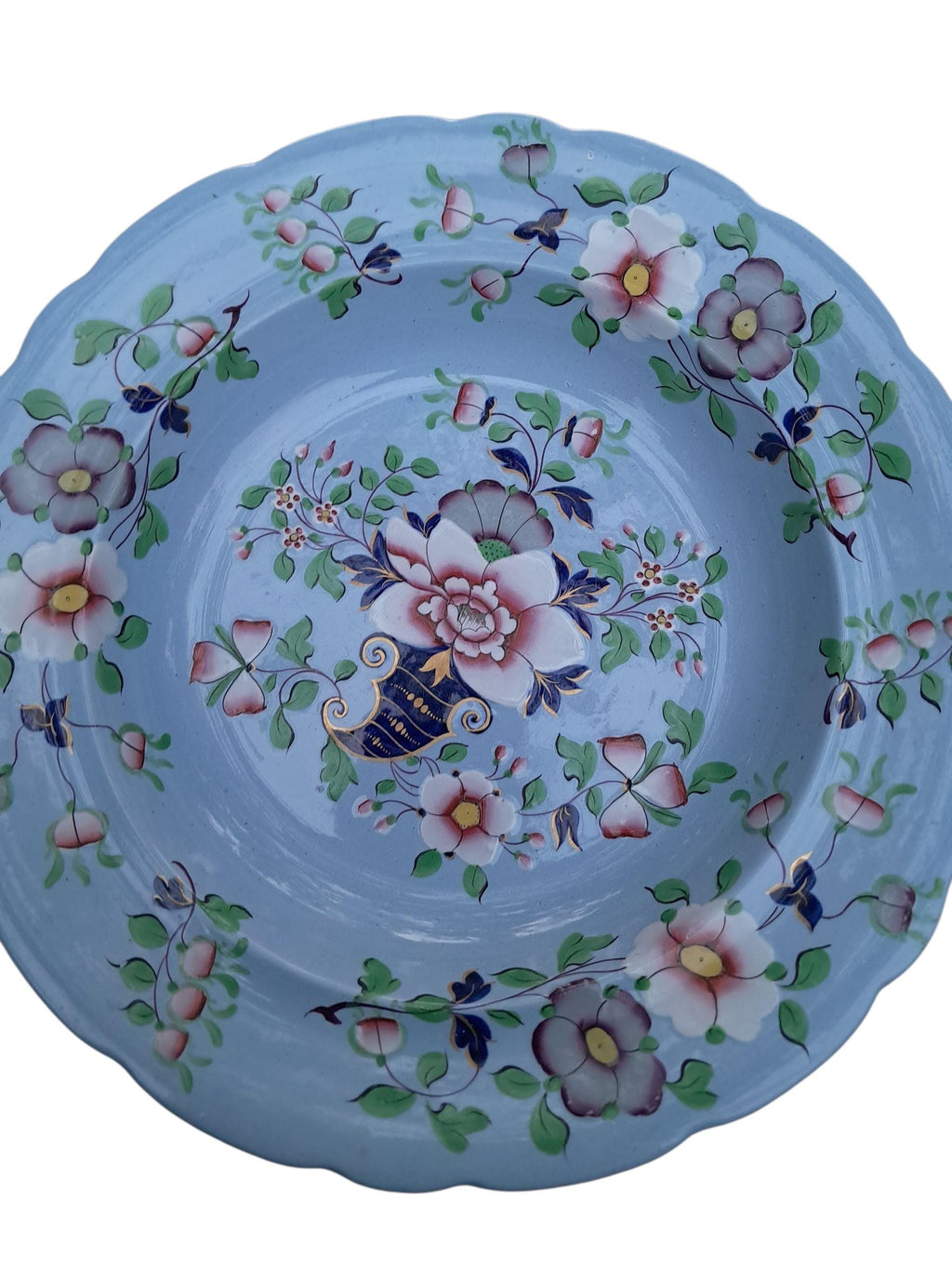 Rare 1830s Ridgway Soup Bowl - 10 Inch Floral Plate