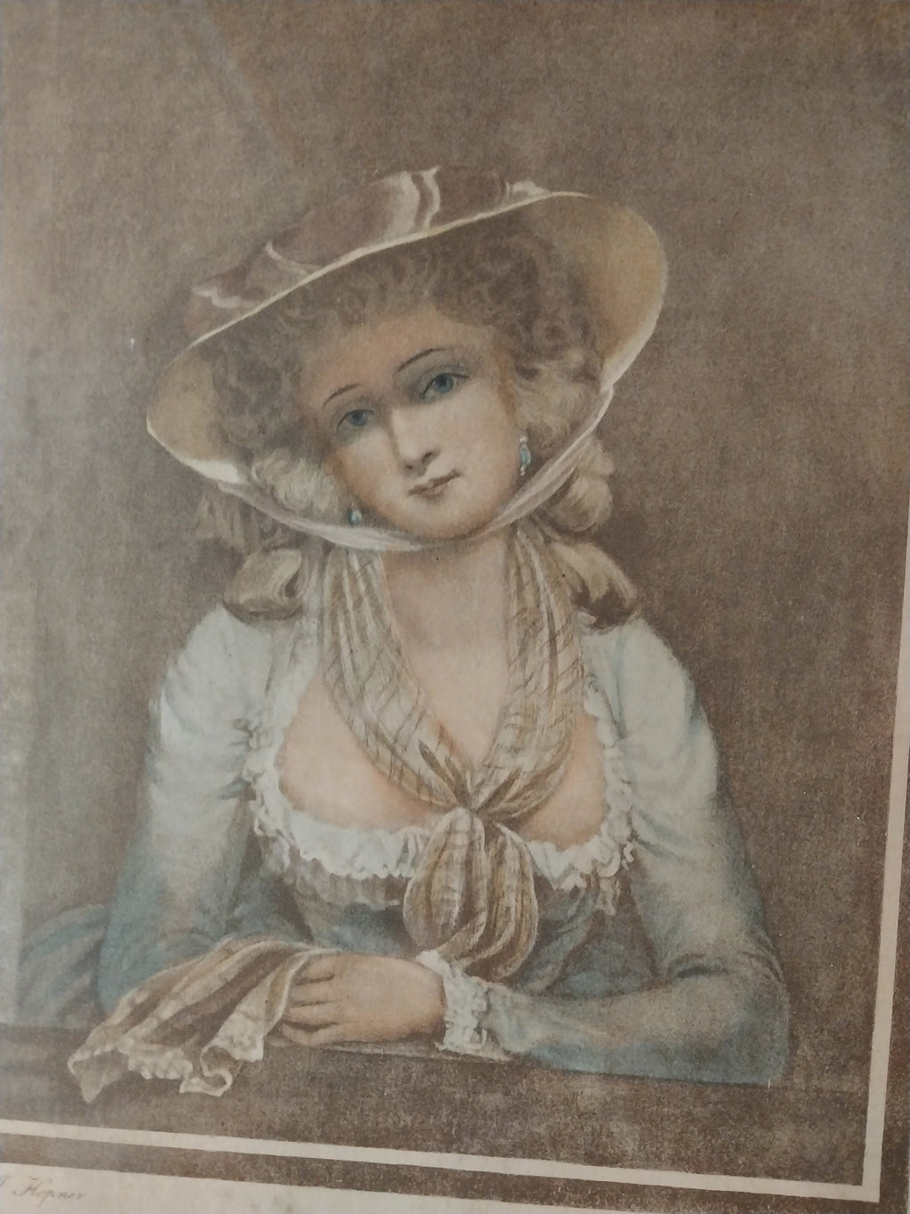 Antique Art Engraving Print of Sophia Western by JR Smith after J Hoppner