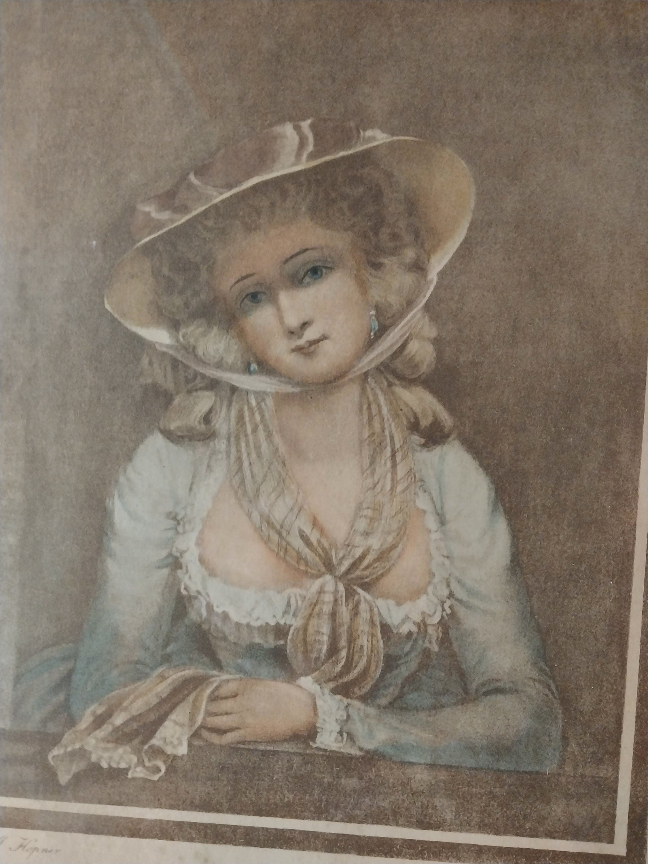 Antique Art Engraving Print of Sophia Western by JR Smith after J Hoppner