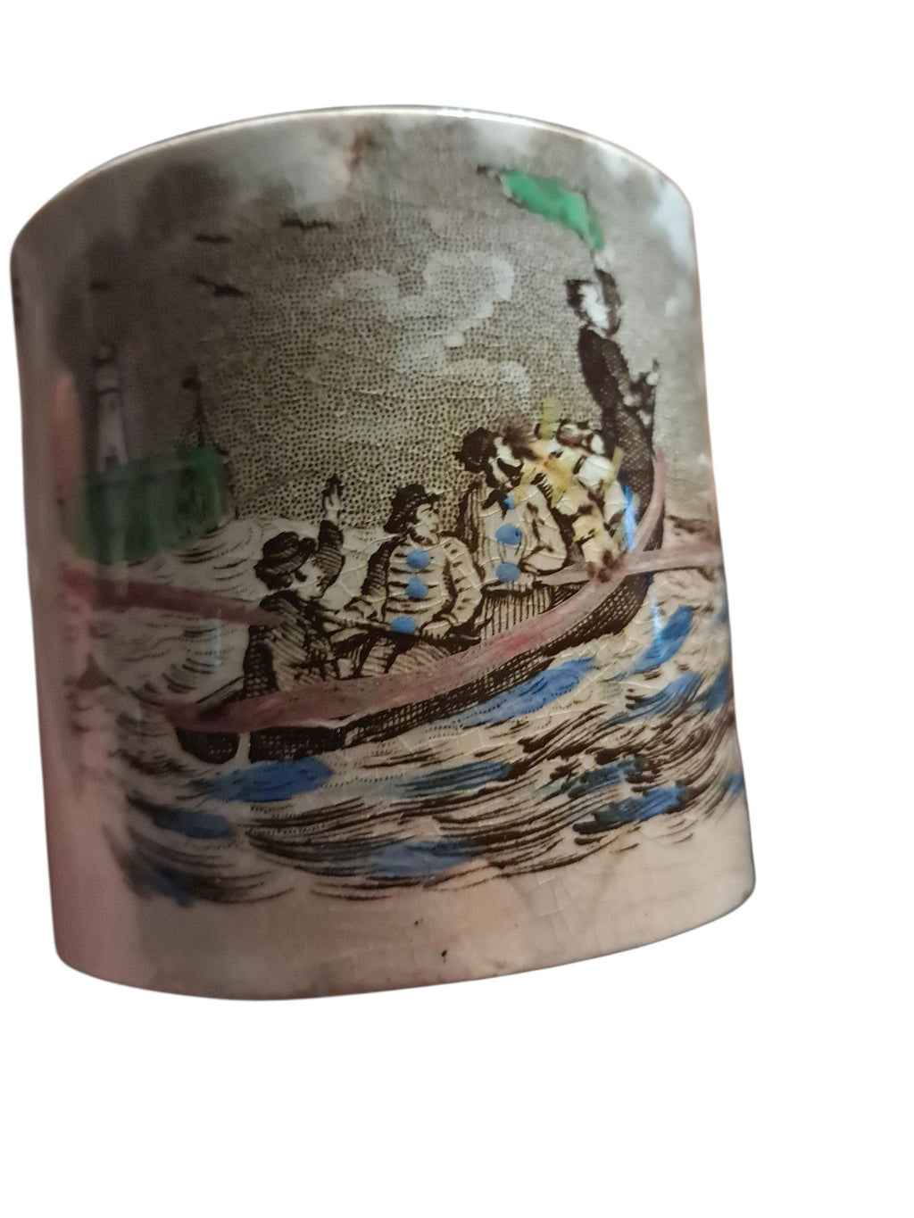 Staffordshire Childs Franklin's Proverbs Transferware Mug Cup