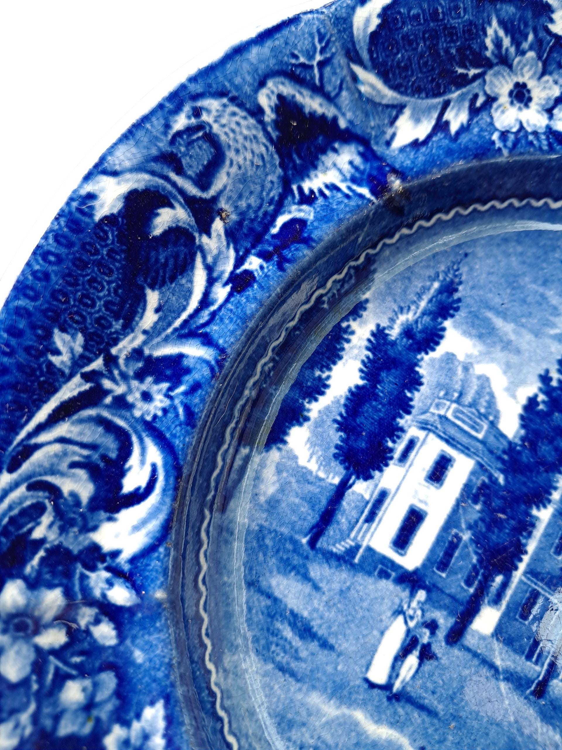 Staffordshire Historical Hoboken at New Jersey Plate Rare