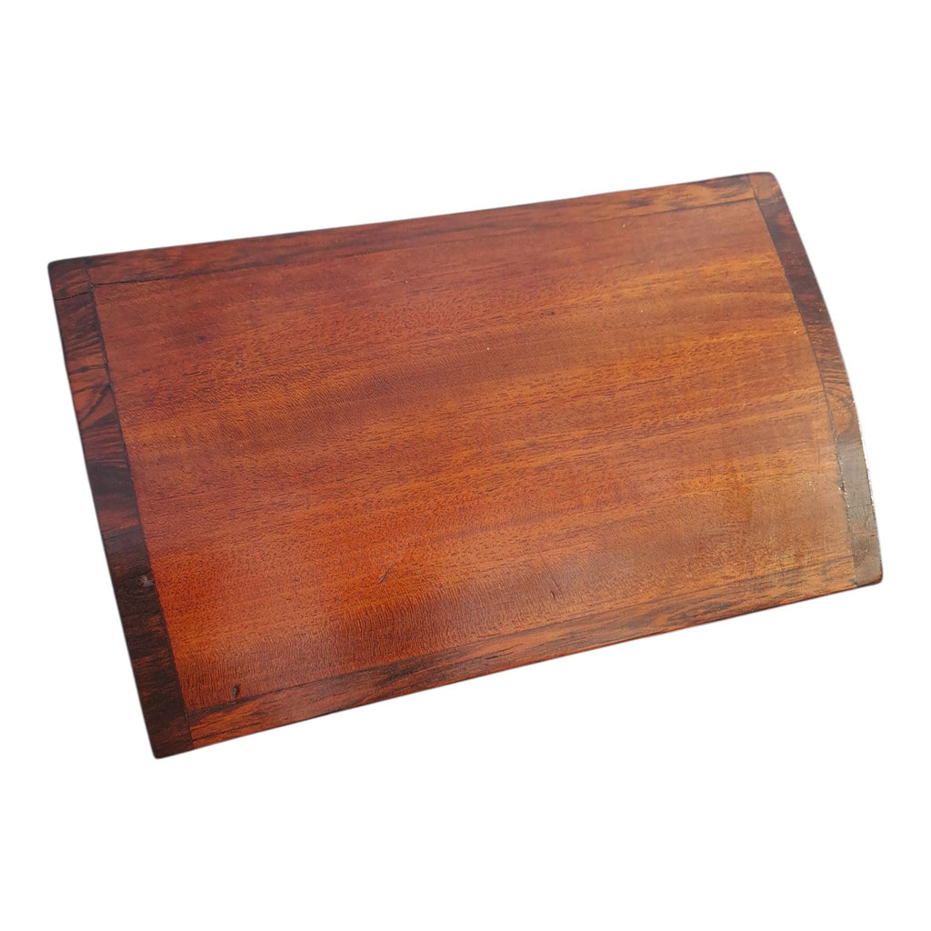 Antique Rosewood Tea Caddy, English Georgian Mahogany Veneer