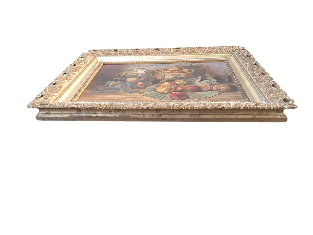Antique Still Life Oil Painting: Apples, Late 19th-Early 20th Century
