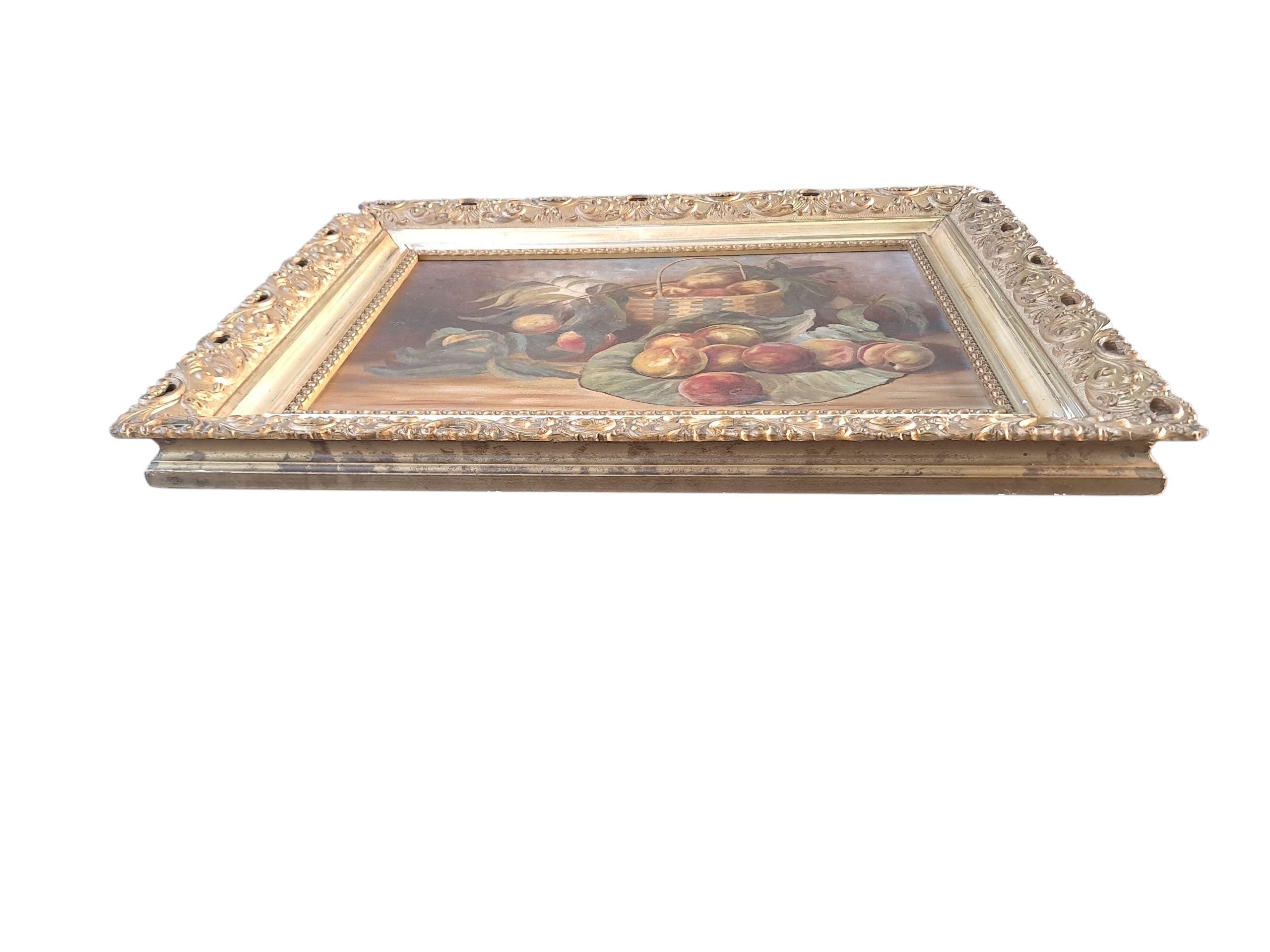 Antique Still Life Oil Painting: Apples, Late 19th-Early 20th Century