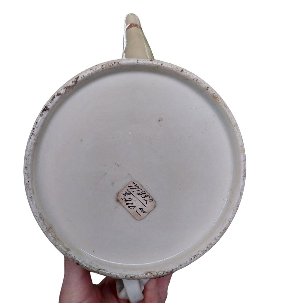 Chinese Export Porcelain Sepia & Gilt Twisted Handle Ribbed Teapot C 1790