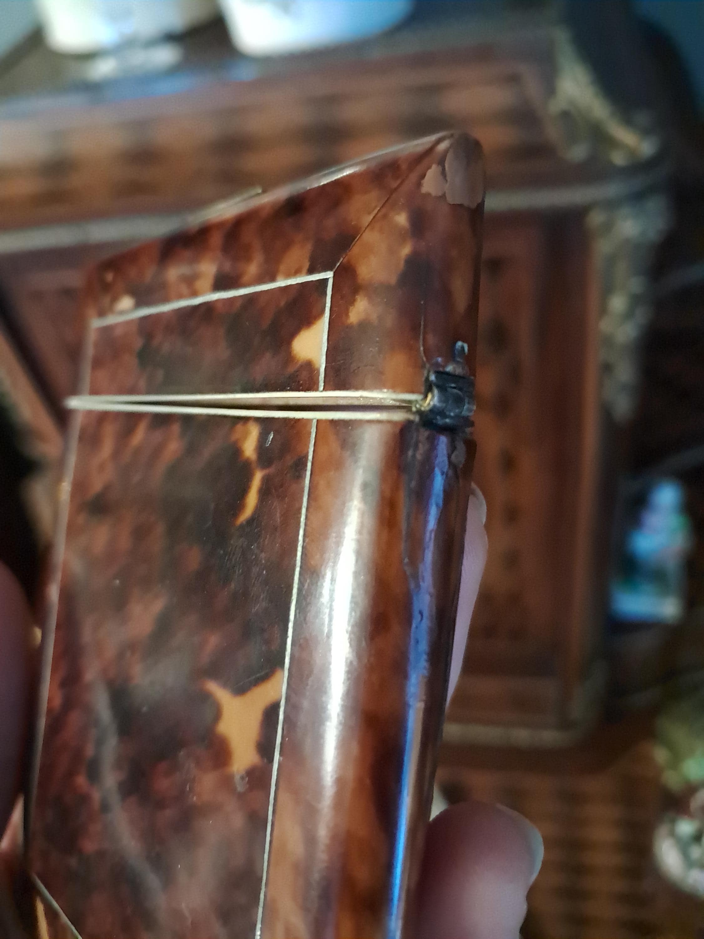 Antique Faux Tortoiseshell Calling Card Case