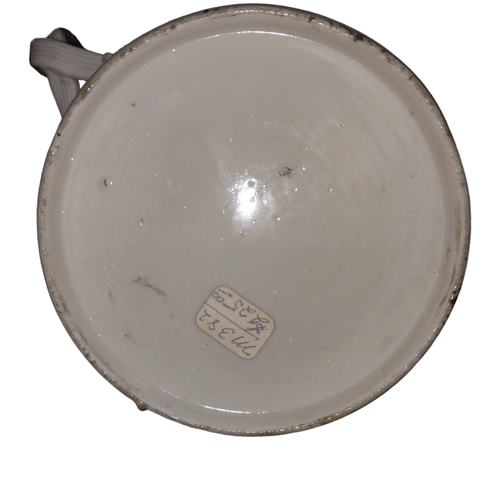 Gold Late 18th Century Drum Style Chinese Export Teapot With Twisted Handle