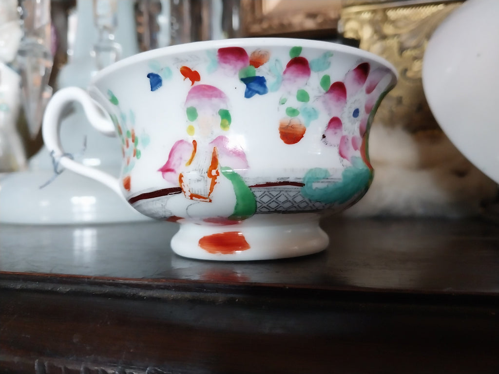 Early English Tea Cup and Saucer Unknown Maker Circa 1830