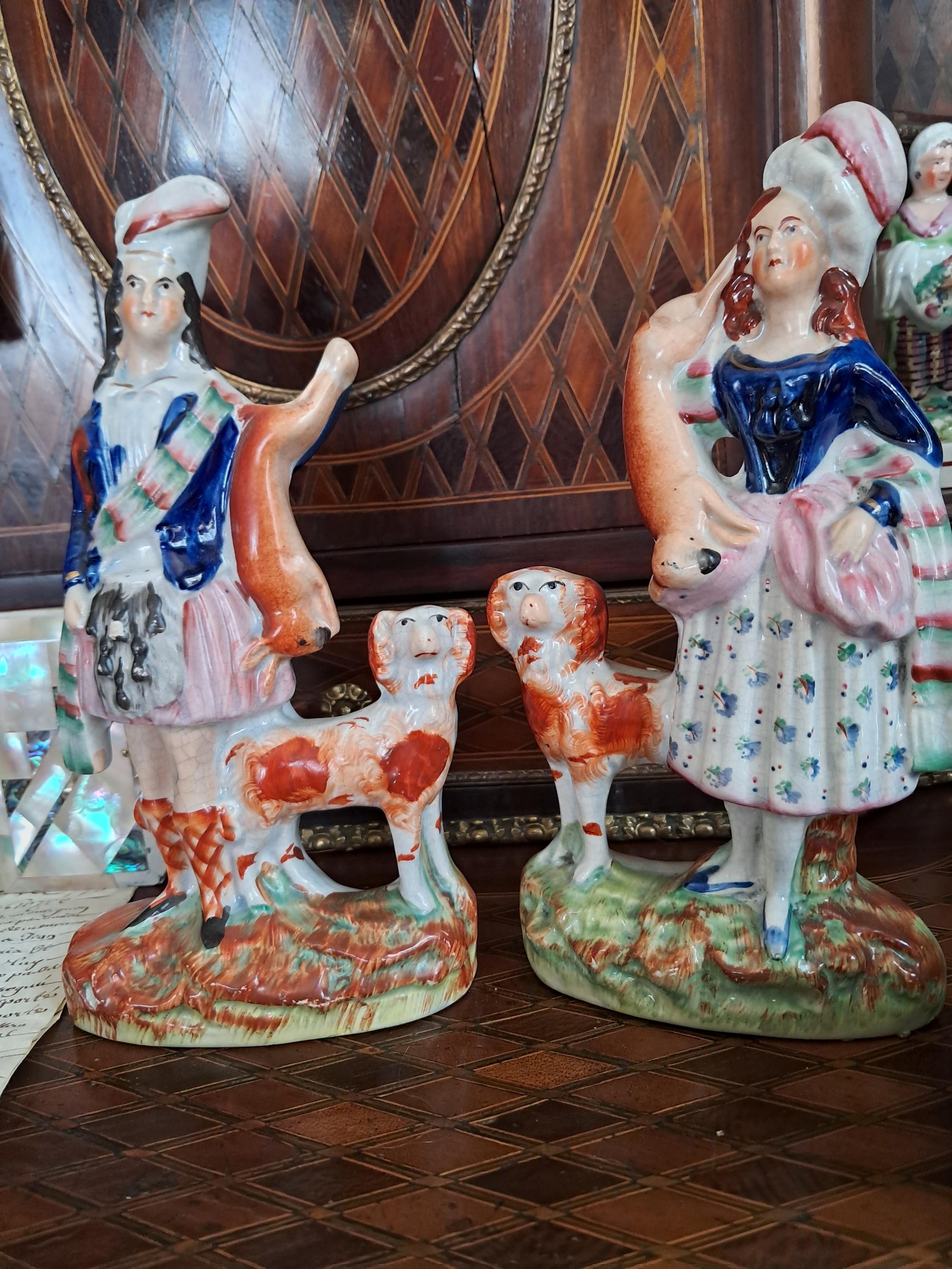 Beautiful Scottish Pair of Staffordshire Figures