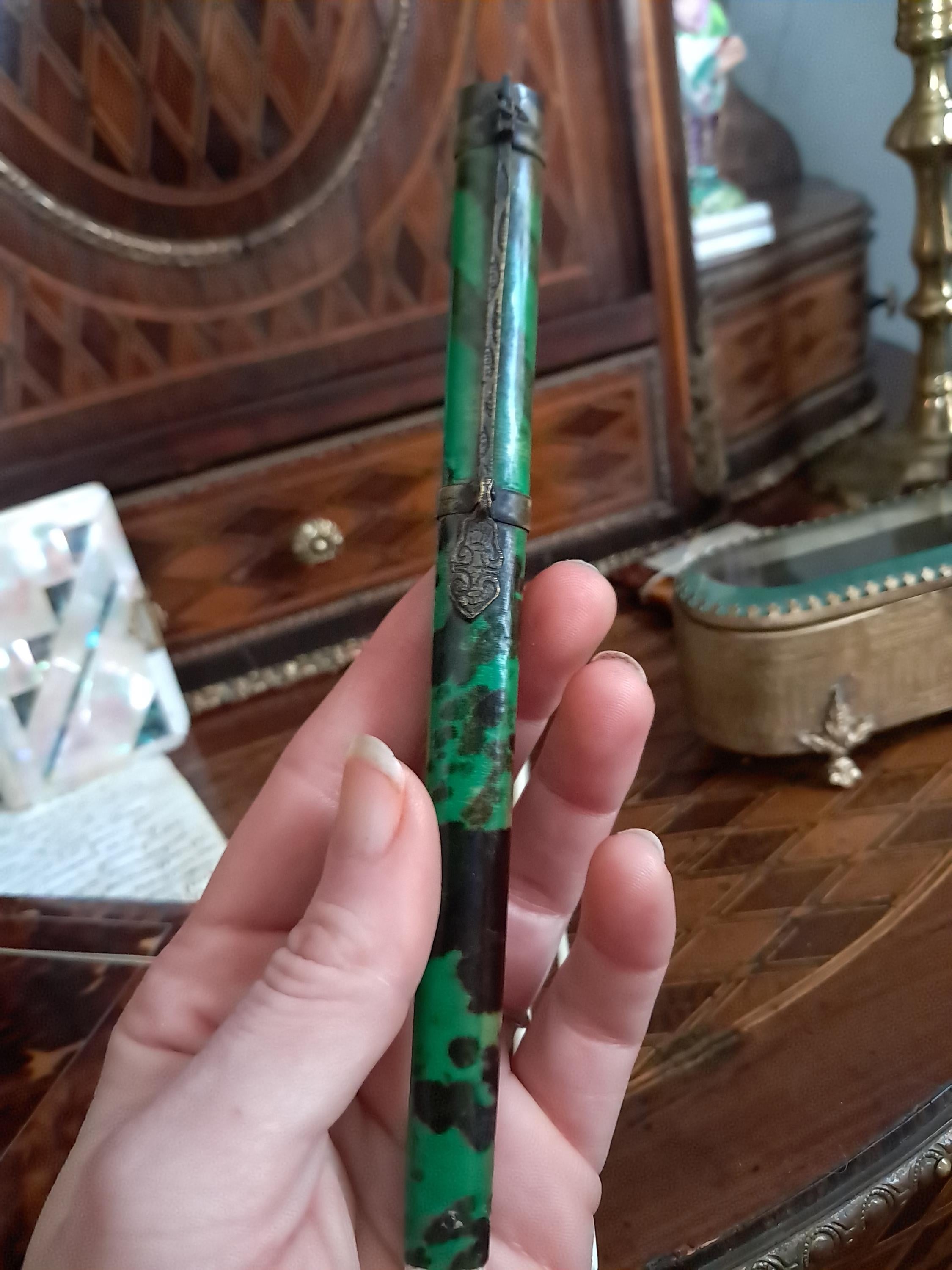 Rare Antique Chinese Trousse Eating Set Faux Green Tortoiseshell