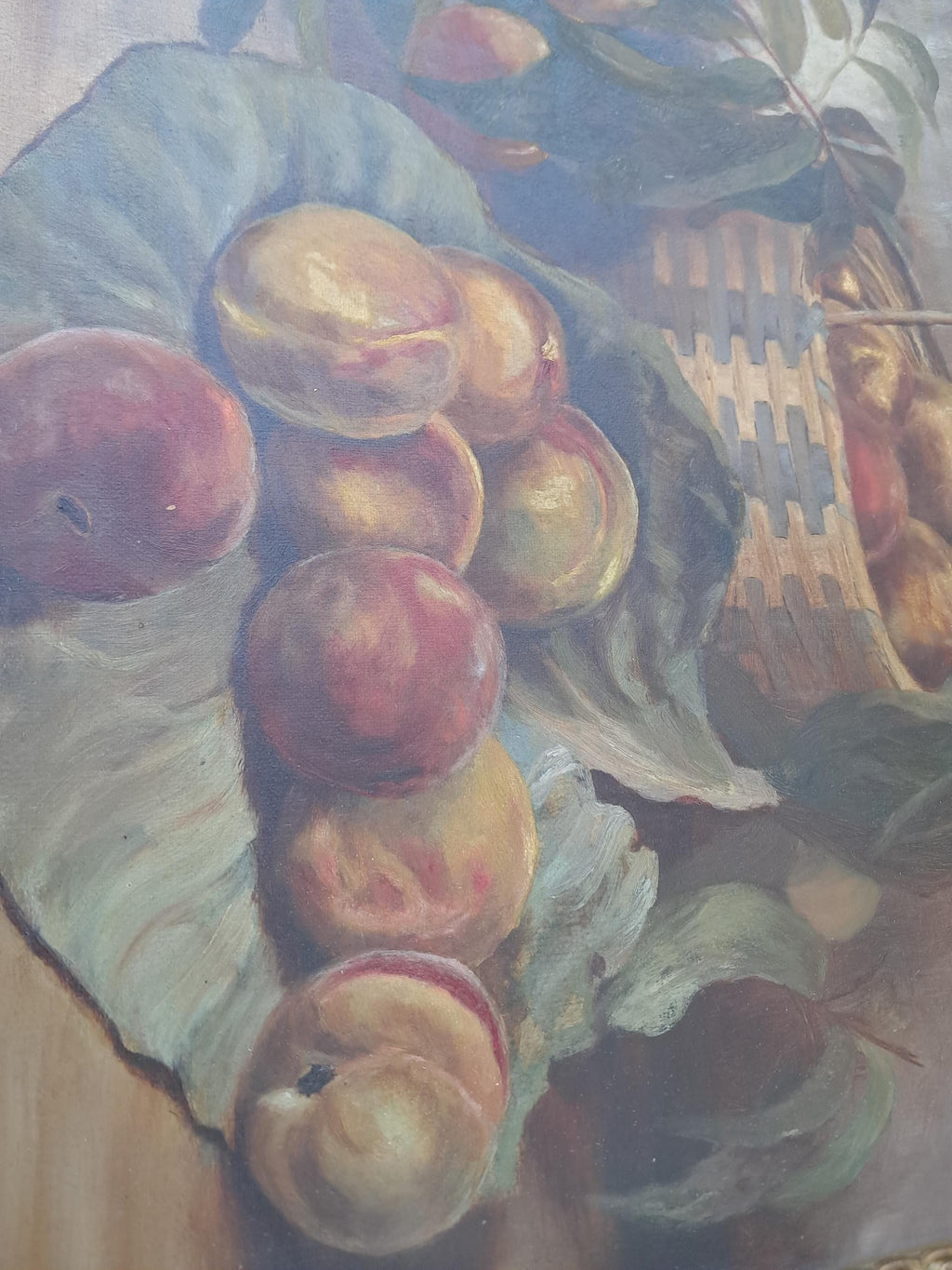 Antique Still Life Oil Painting: Apples, Late 19th-Early 20th Century