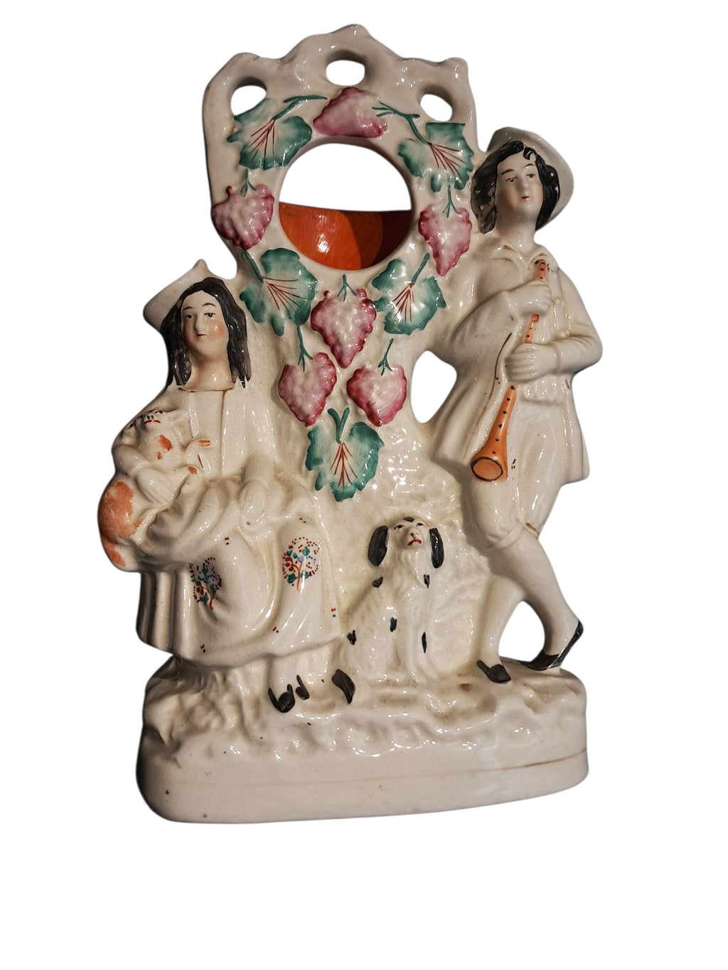 Antique Late 19th Century Staffordshire Pocket Watch Holder