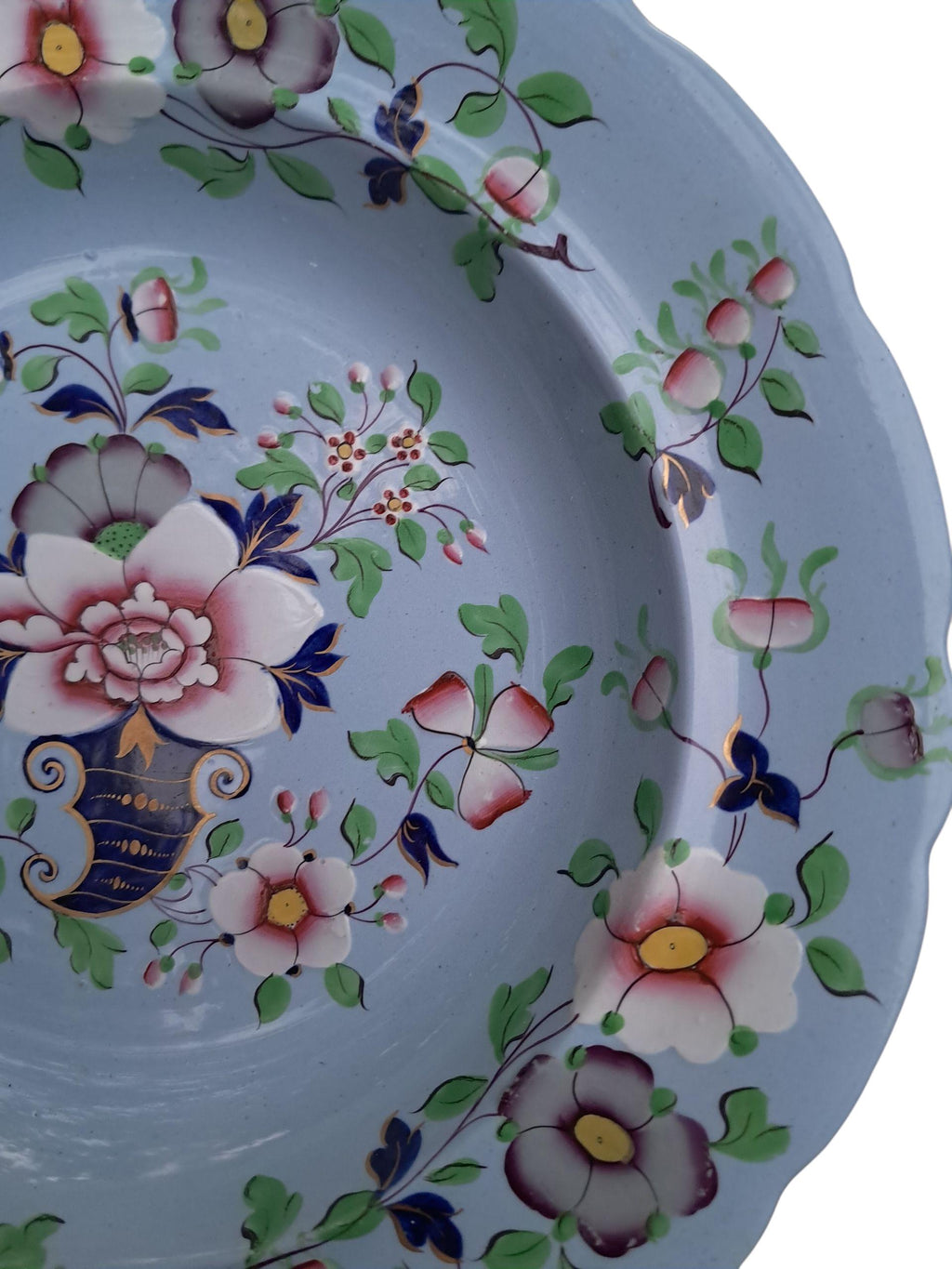 Rare 1830s Ridgway Soup Bowl - 10 Inch Floral Plate