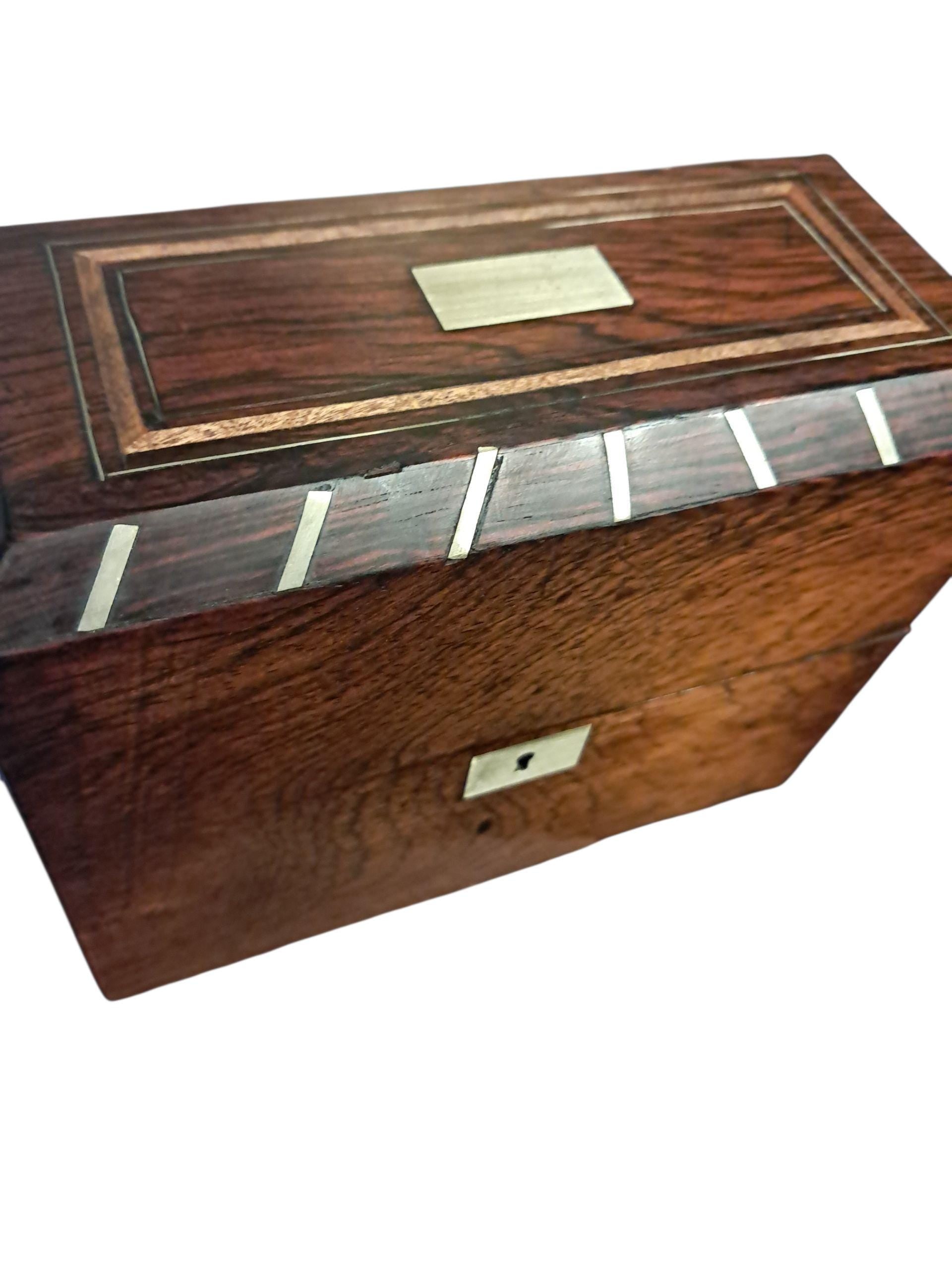 Inlaid English Scent Bottle Caddy