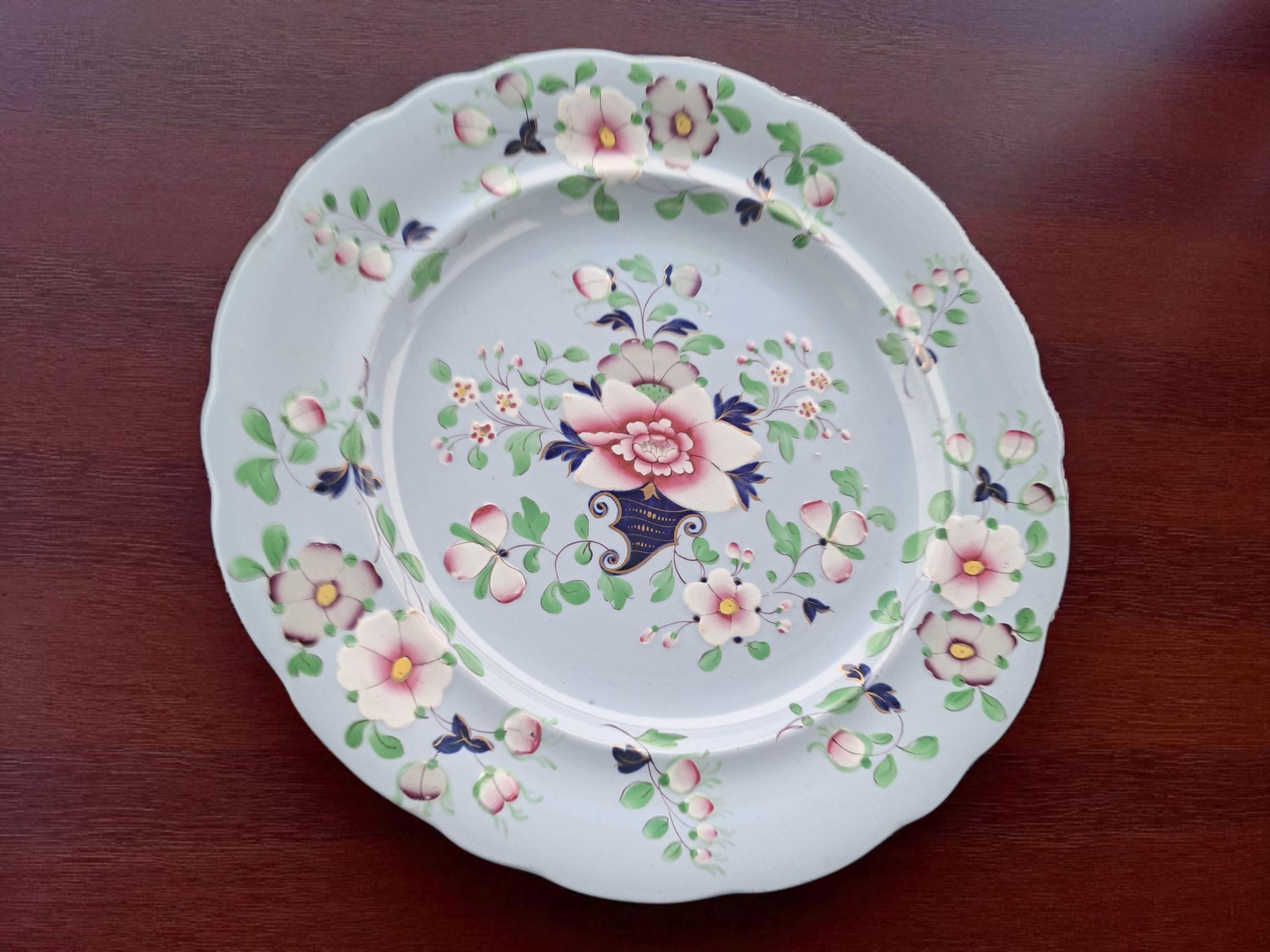 Rare 1830s Ridgway Plate- 10 Inch Floral Plate
