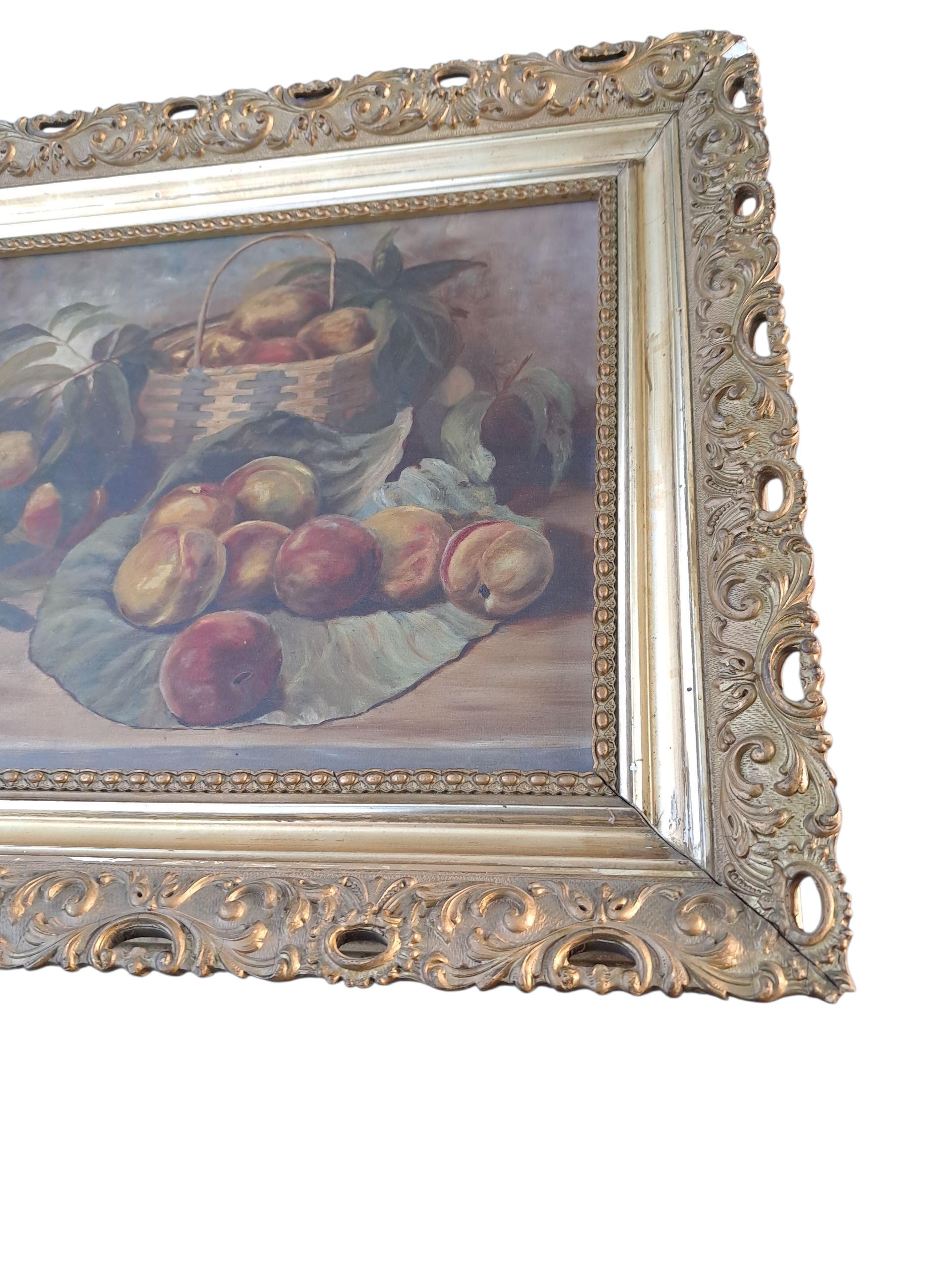 Antique Still Life Oil Painting: Apples, Late 19th-Early 20th Century