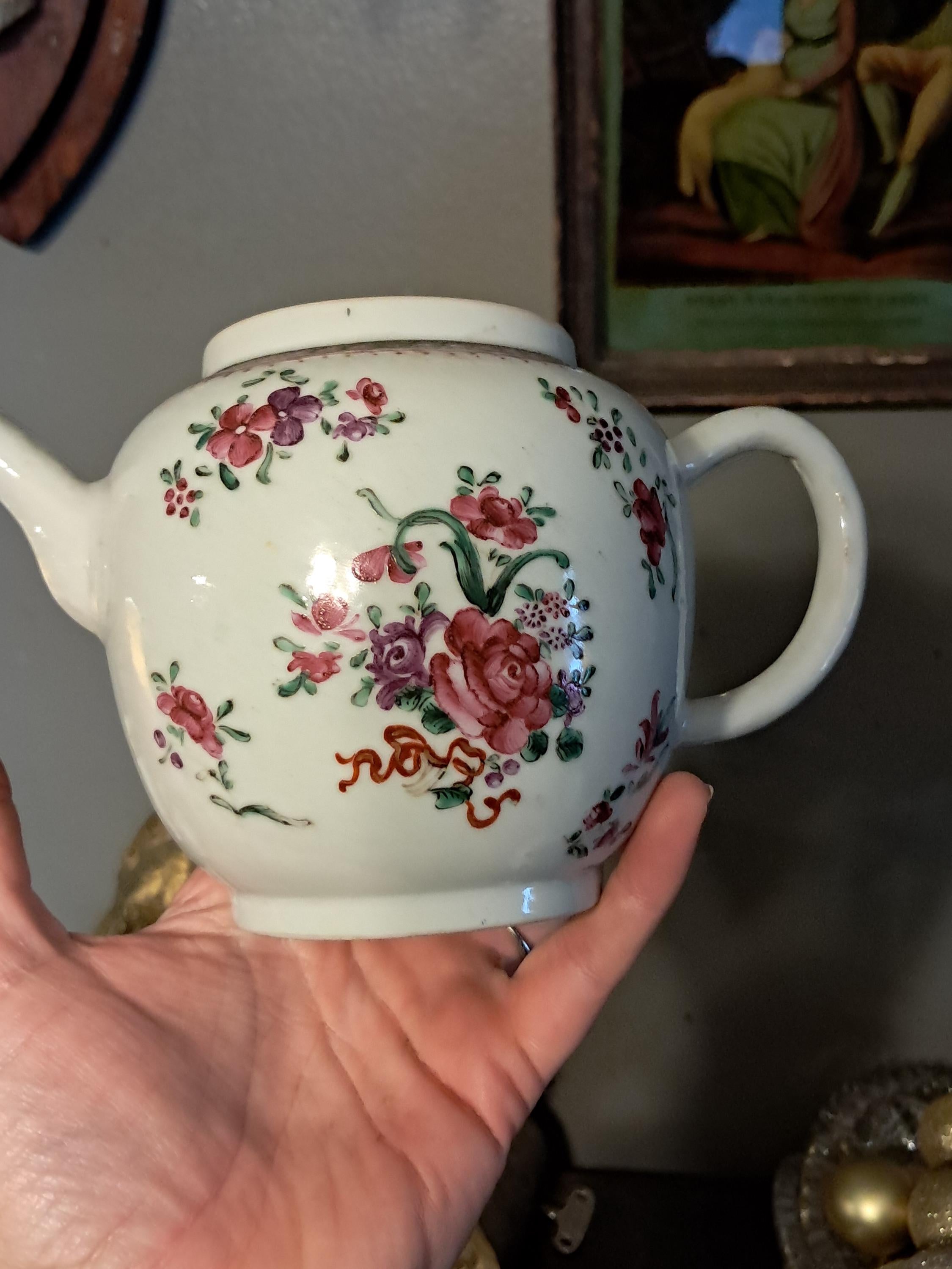 18th Century Chinese Famille Rose Teapot