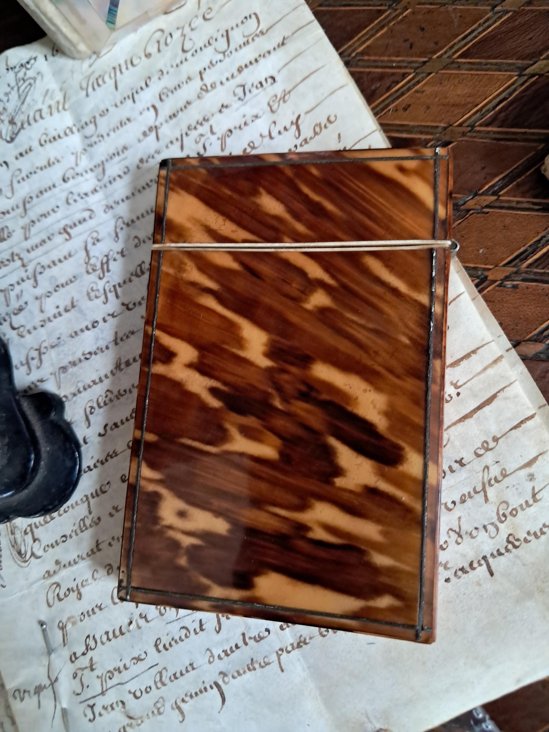 Antique Faux Tortoiseshell Calling Card Case