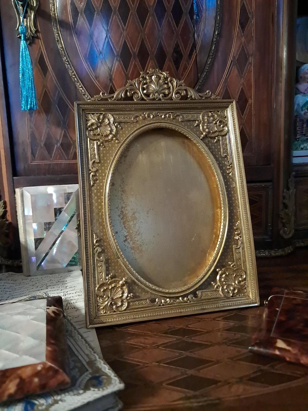 Antique Gilt Bronze French Frame