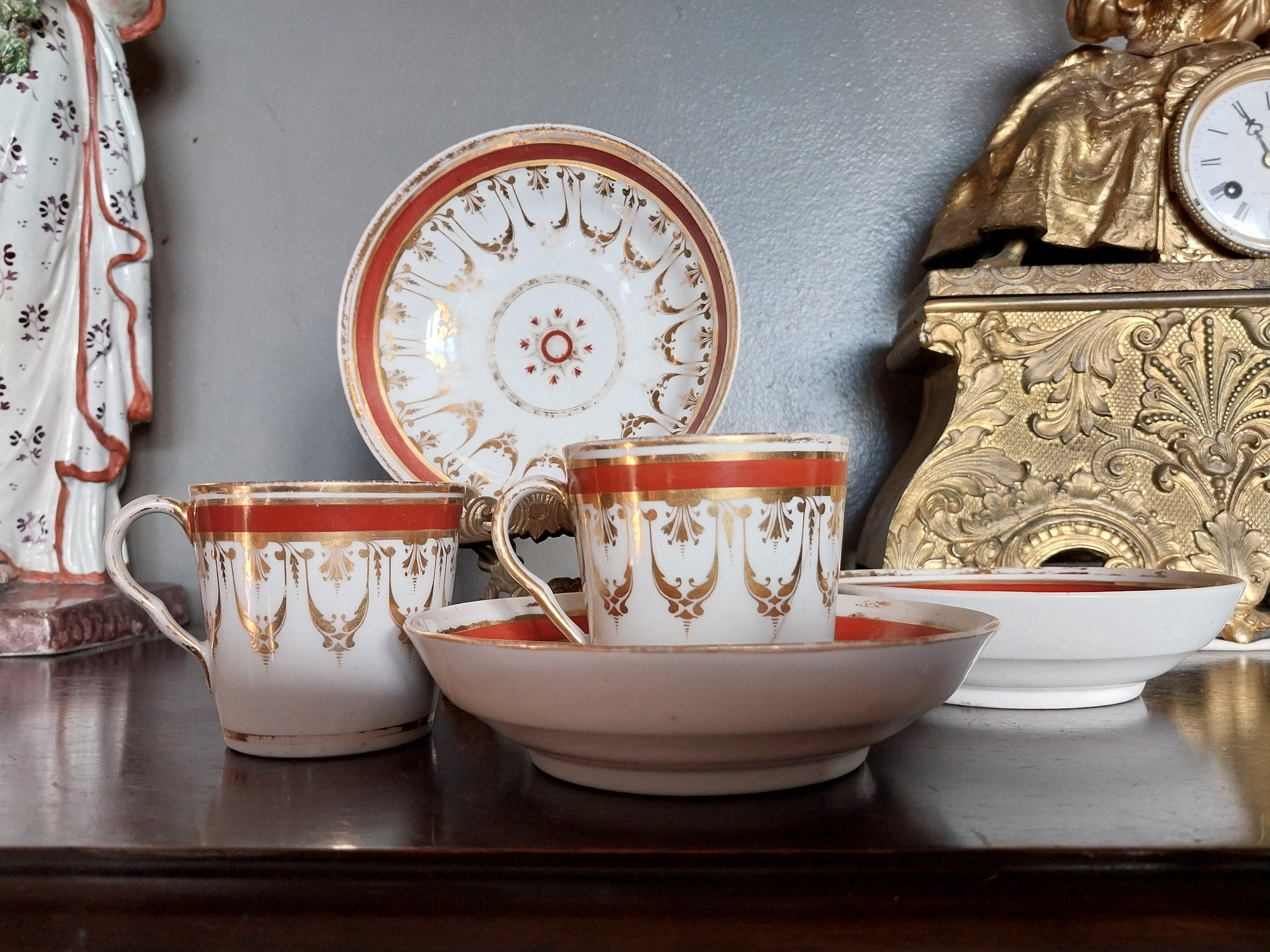 Georgian Worcester Cups and Saucers