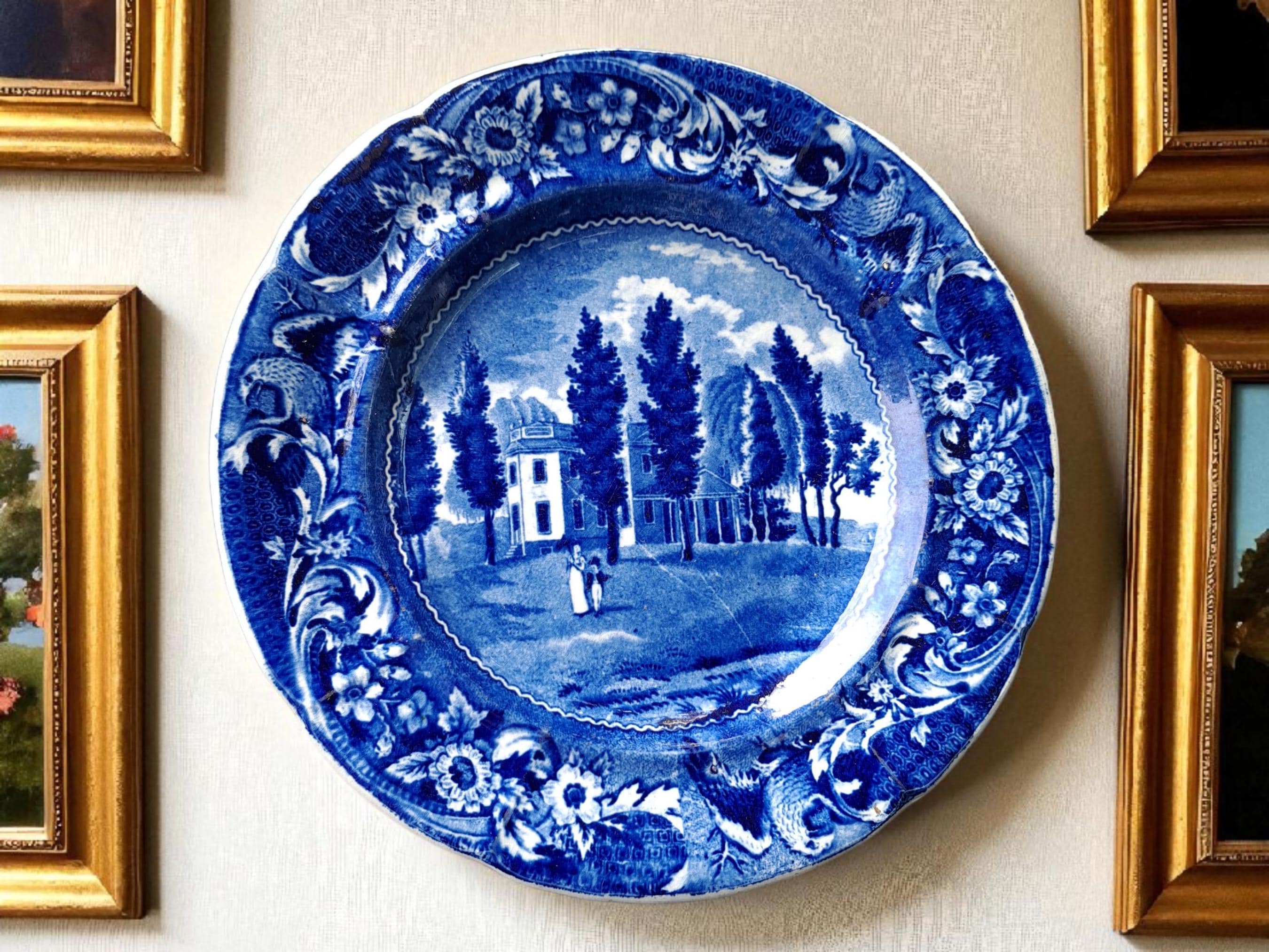 Staffordshire Historical Hoboken at New Jersey Plate Rare