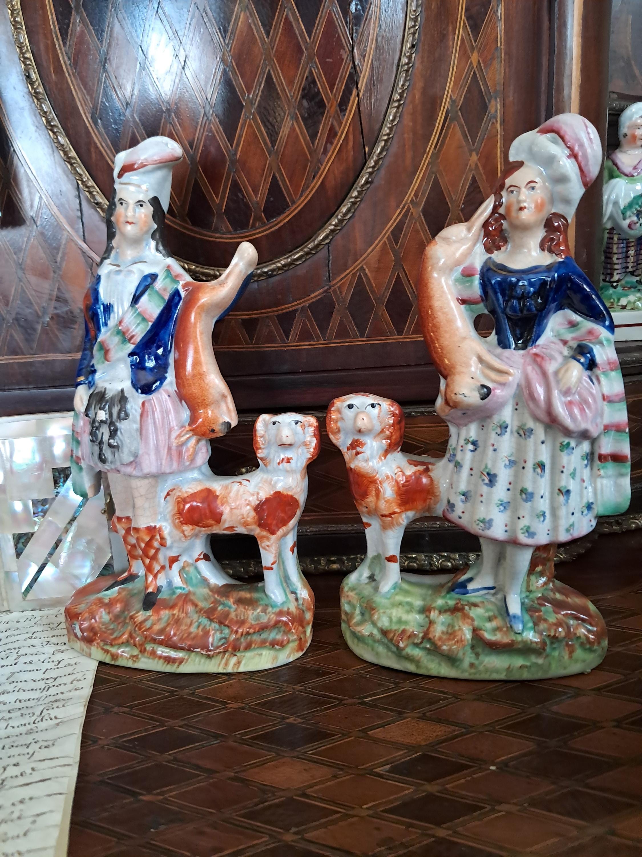 Beautiful Scottish Pair of Staffordshire Figures