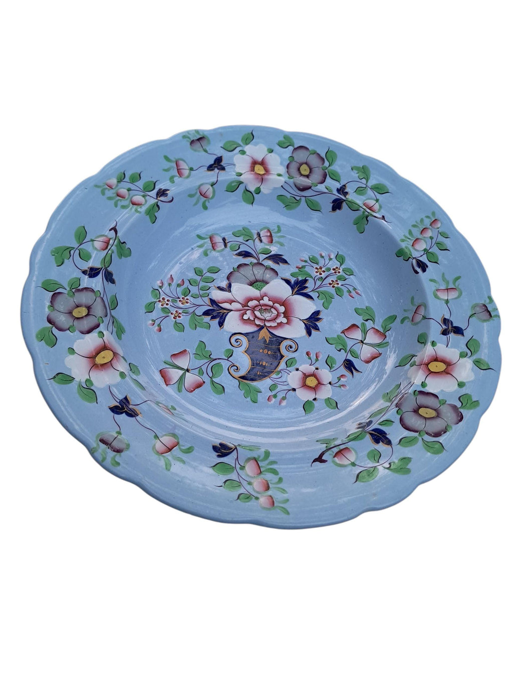 Rare 1830s Ridgway Soup Bowl - 10 Inch Floral Plate