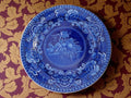 Staffordshire Historical Transferware Plate 9 Plus Inches Birds and Fruit