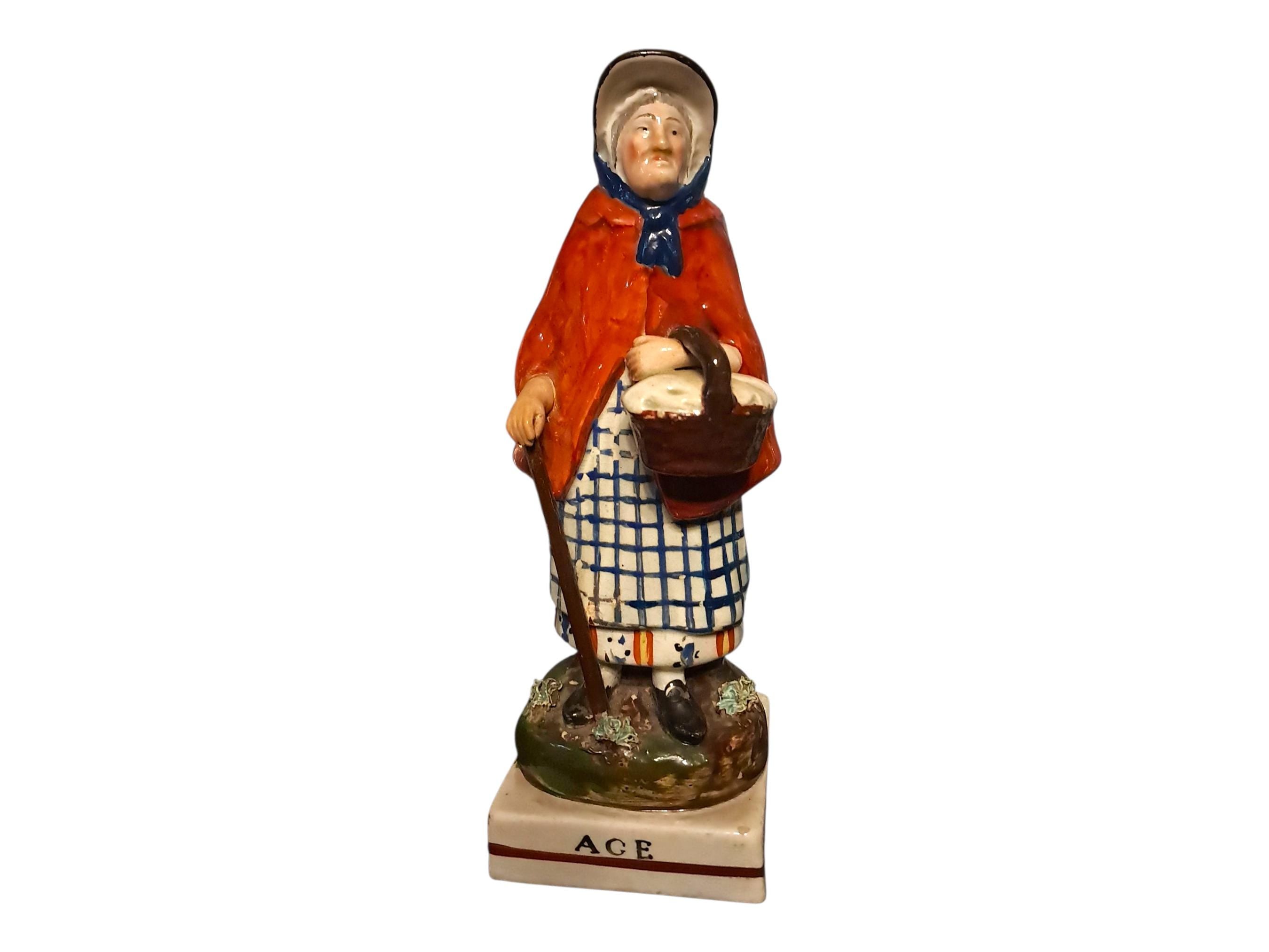 Earlier Staffordshire Figure of Old Age