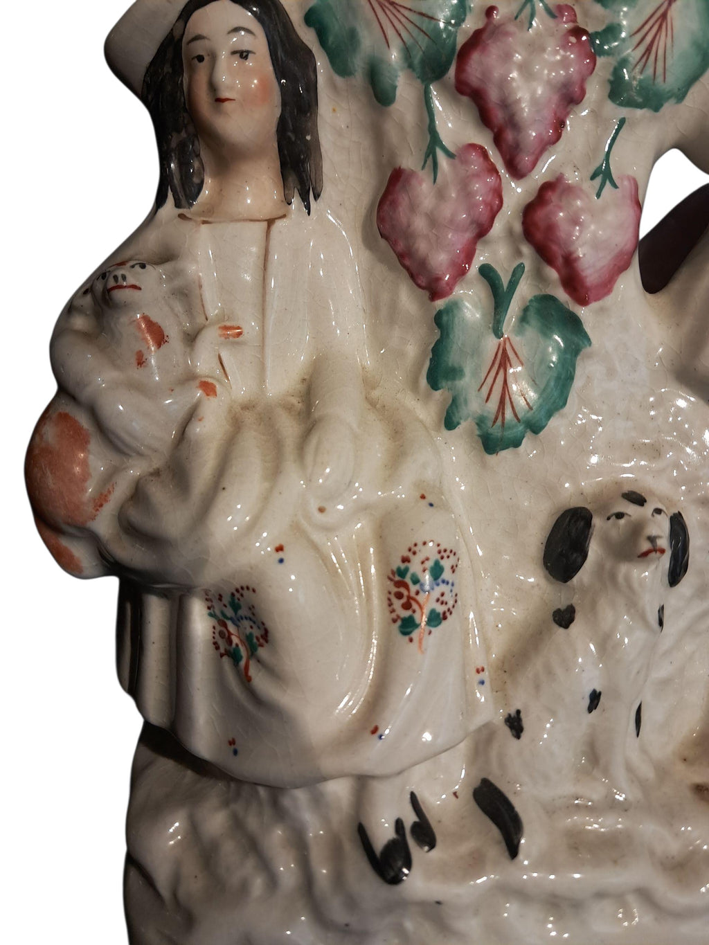 Antique Late 19th Century Staffordshire Pocket Watch Holder